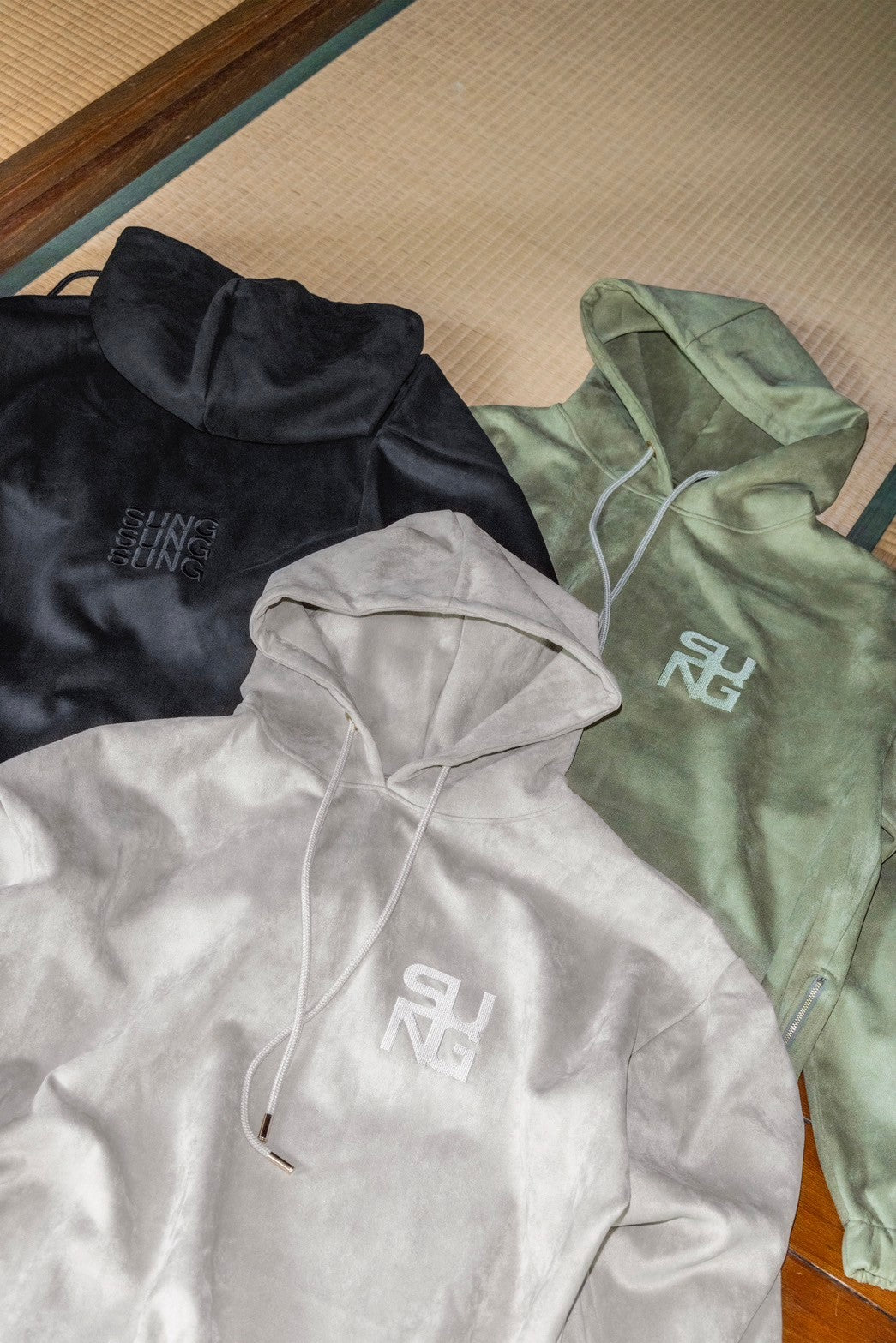 SUEDE SIDE ZIP HOODIE