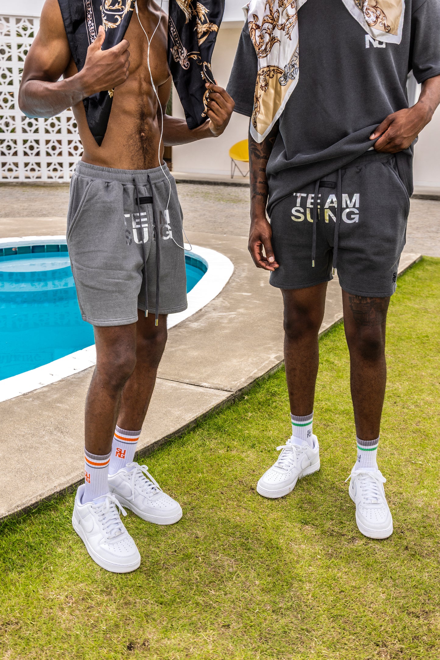 SILVER MARK FADED TEAM SHORTS