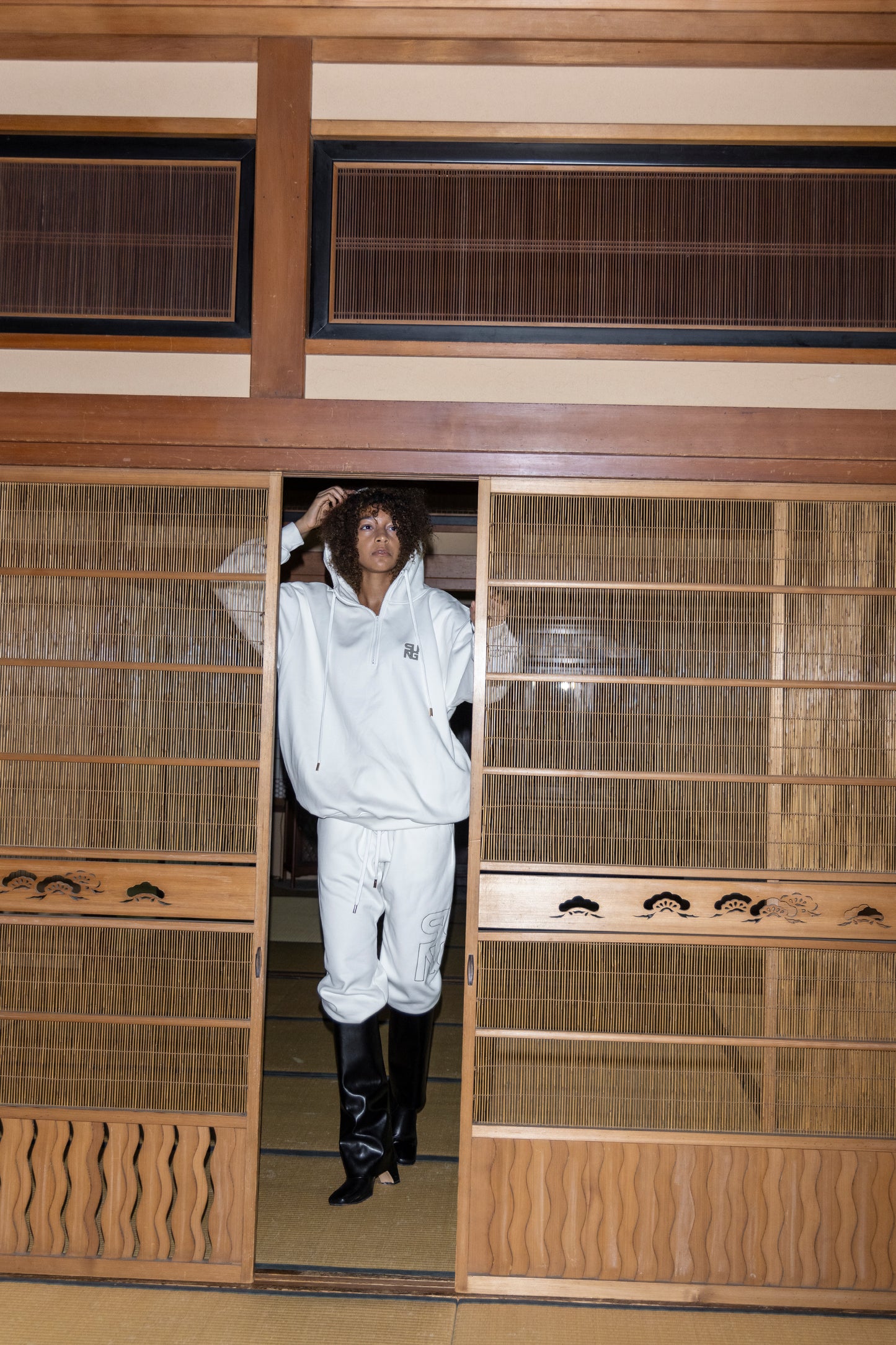 CUBIC LOGO SWEAT HOODIE
