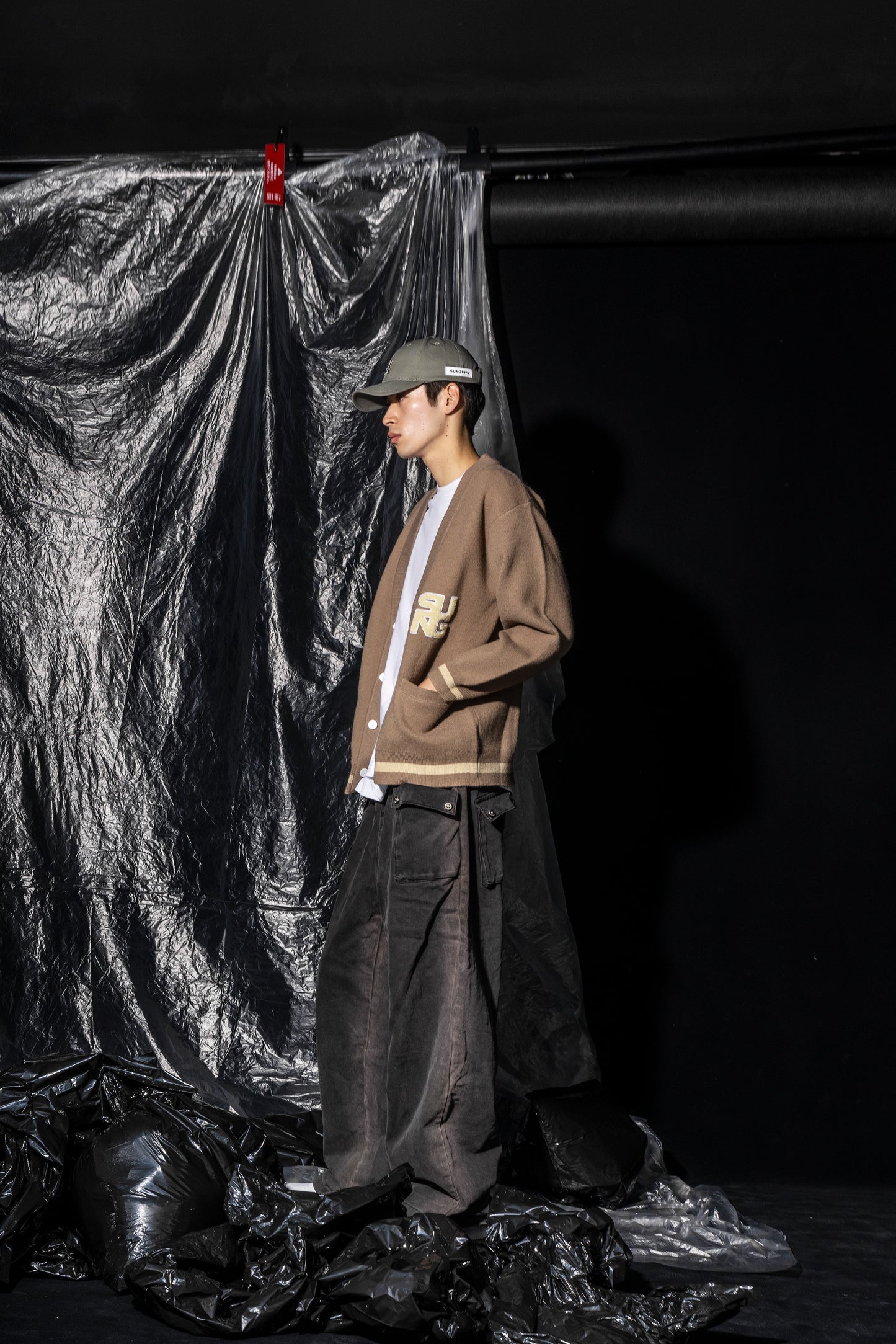 BACK ARCH LOGO JACQUARD CARDIGAN