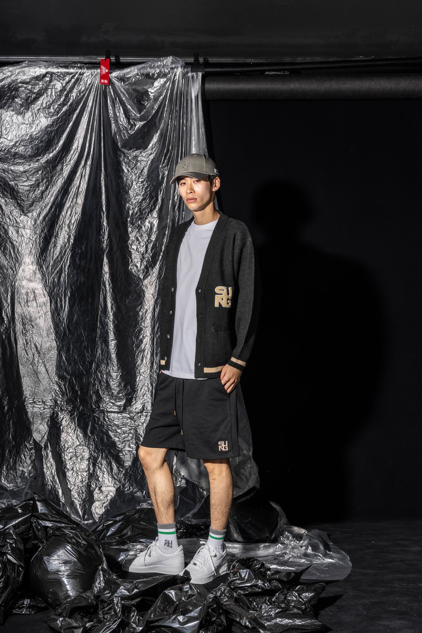 BACK ARCH LOGO JACQUARD CARDIGAN