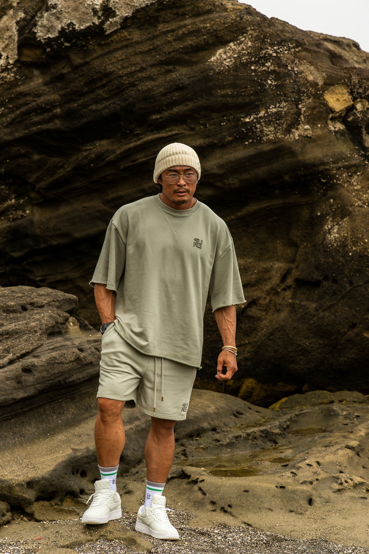 CUBIC LOGO SWEAT SHORT PANTS