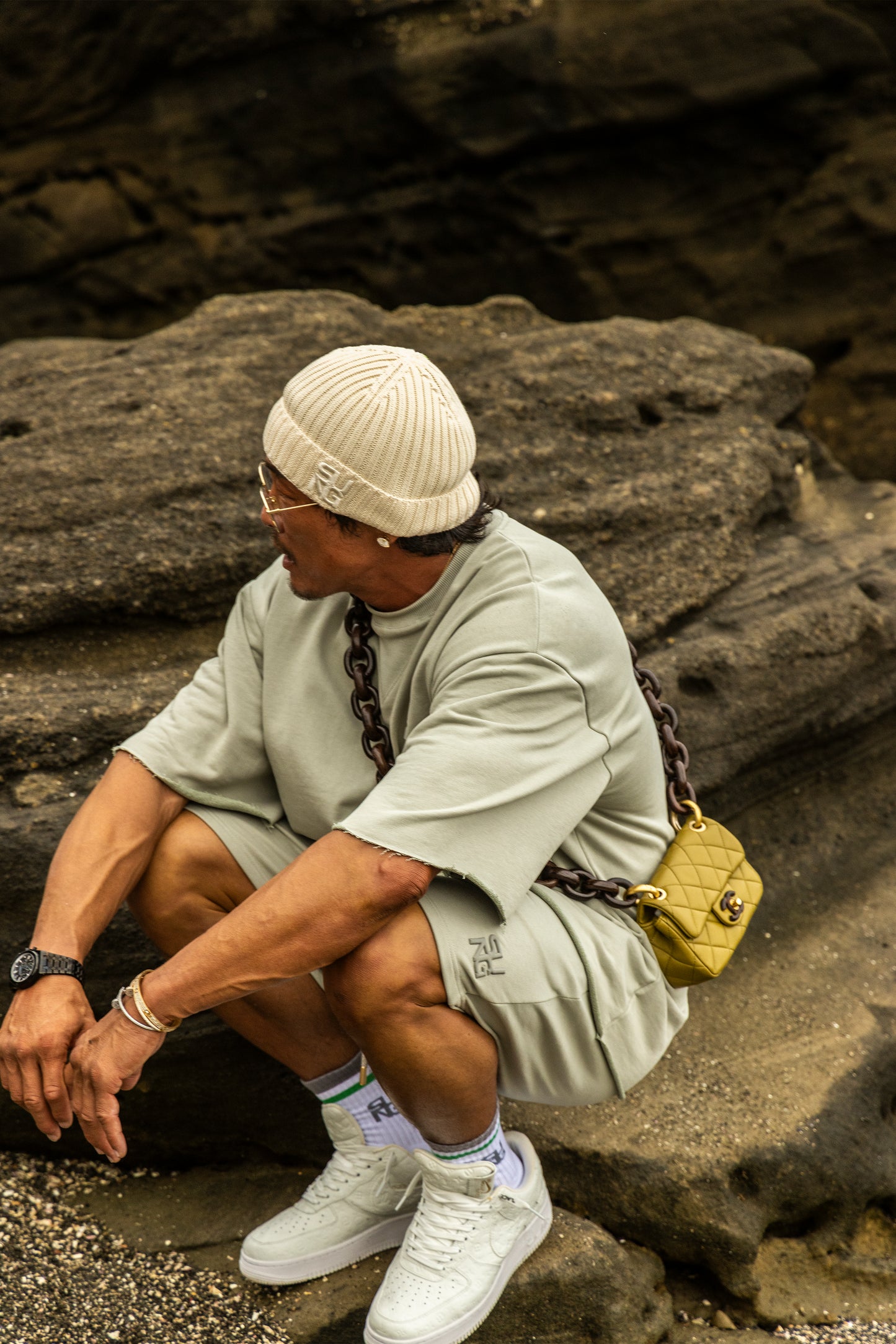 CUBIC LOGO SWEAT SHORT PANTS