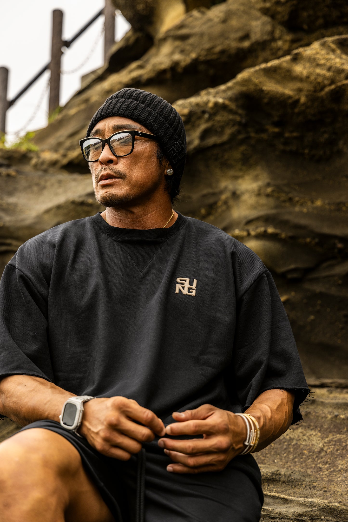 CUBIC LOGO SWEAT T SHIRT