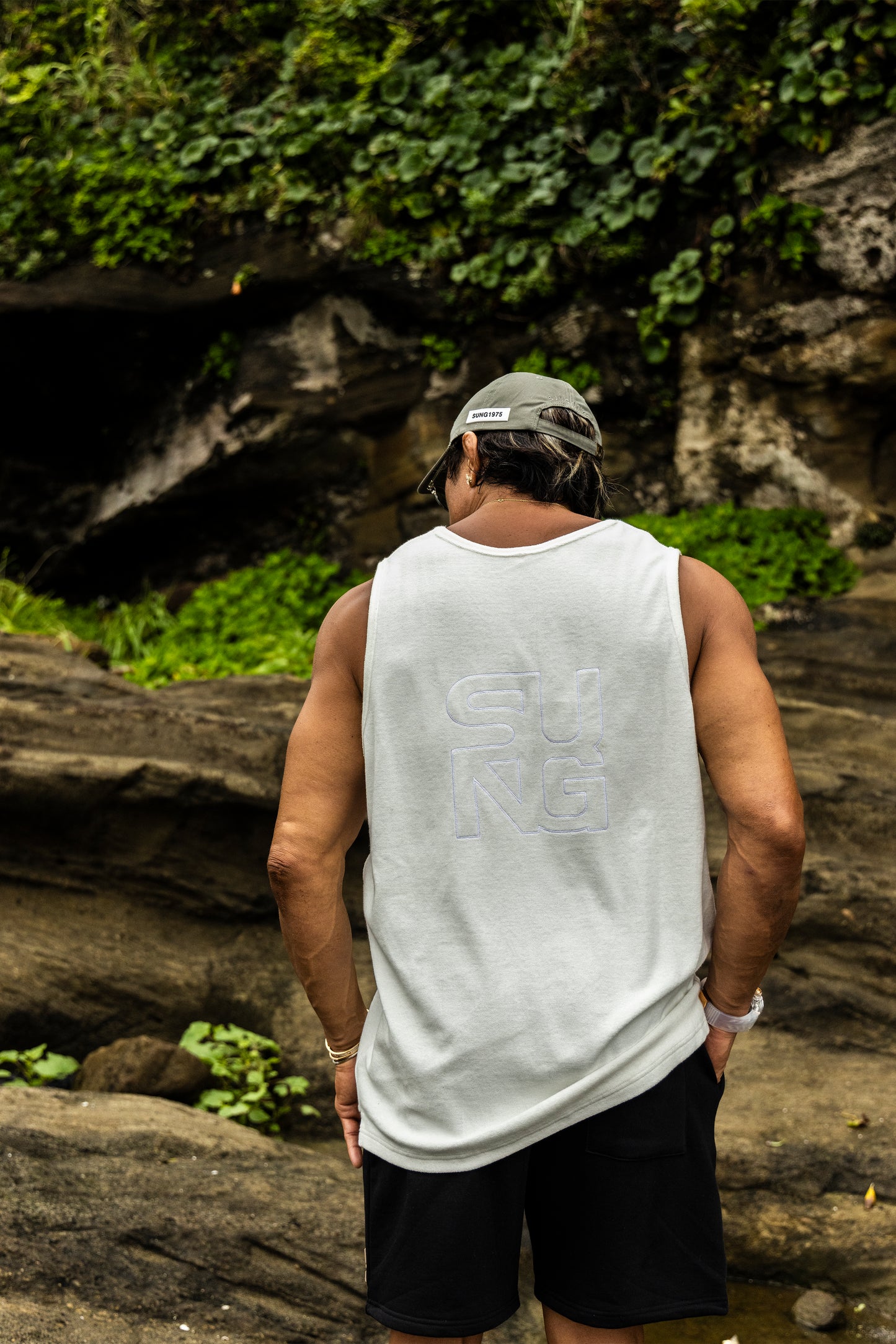 CIRCLE LOGO PILE TANK TOP