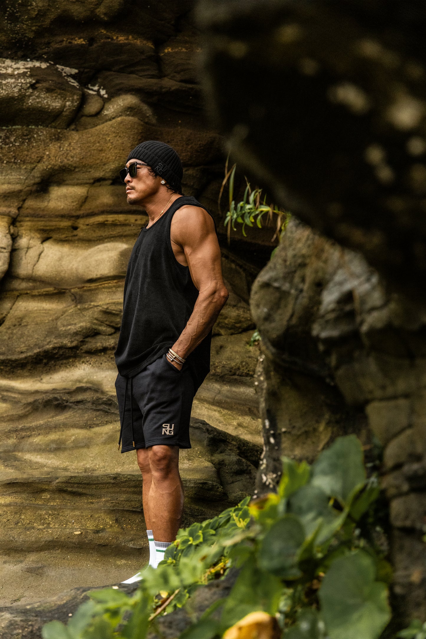CUBIC LOGO SWEAT SHORT PANTS