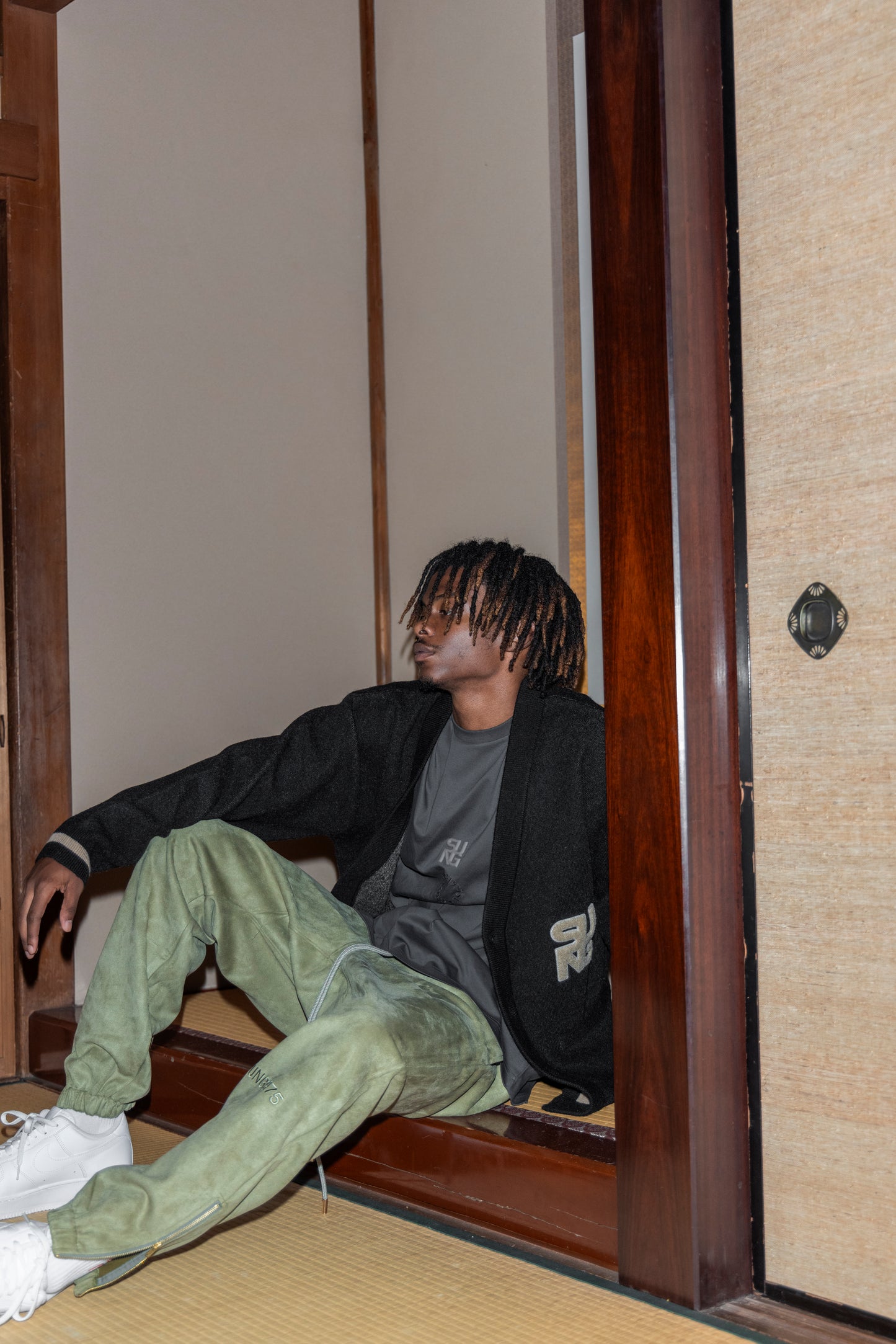 BACK ARCH LOGO JACQUARD CARDIGAN