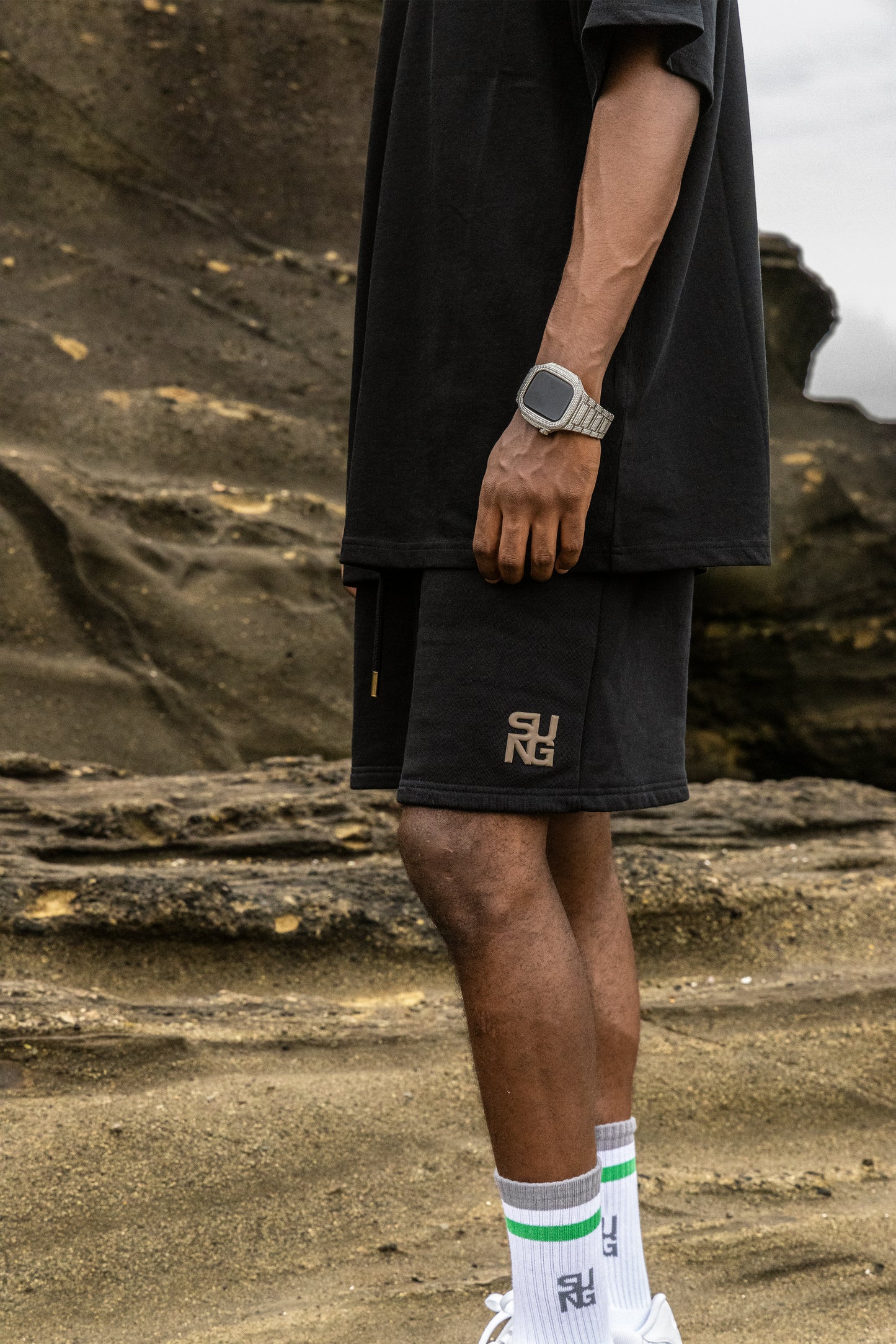 CUBIC LOGO SWEAT SHORT PANTS