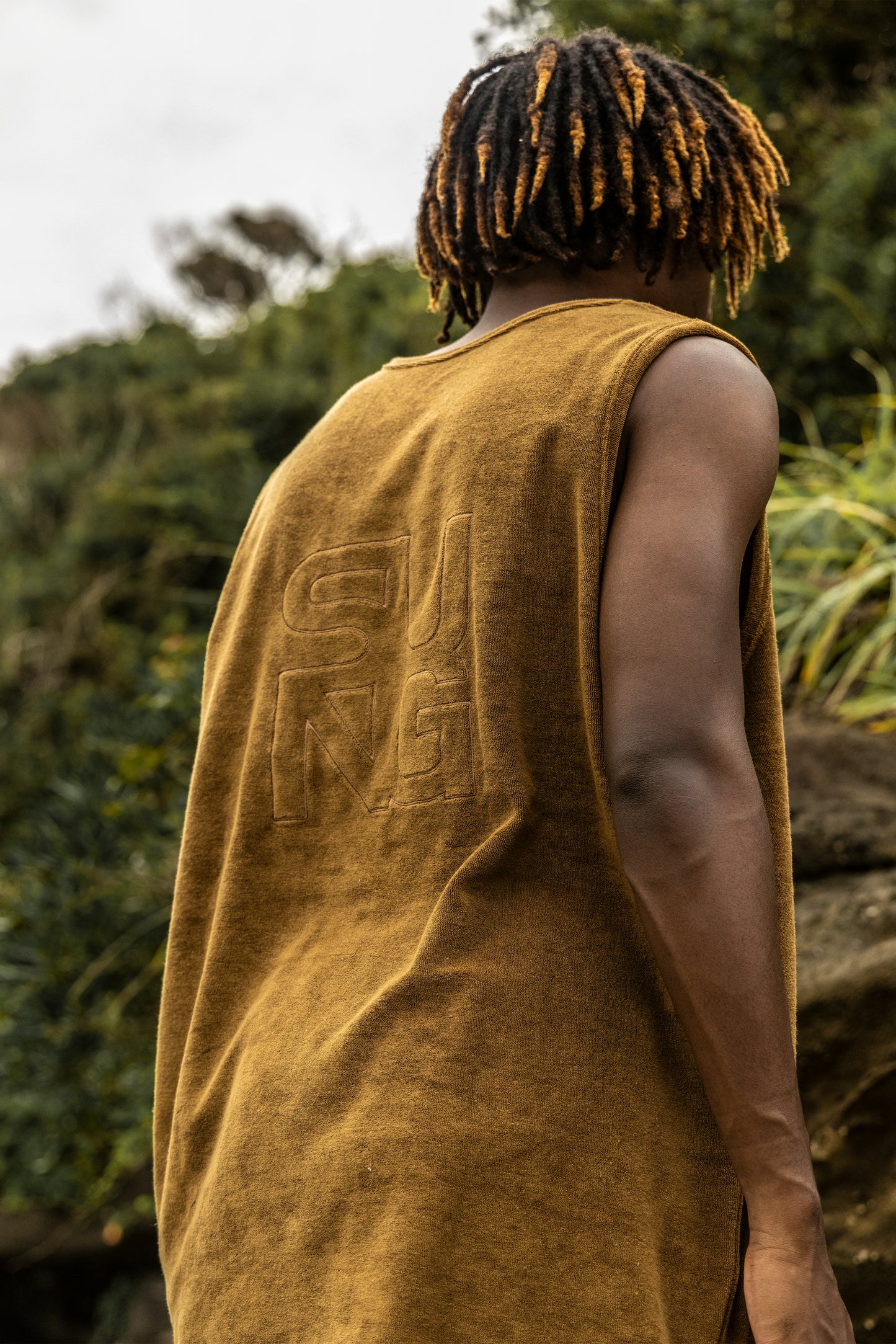 CIRCLE LOGO PILE TANK TOP