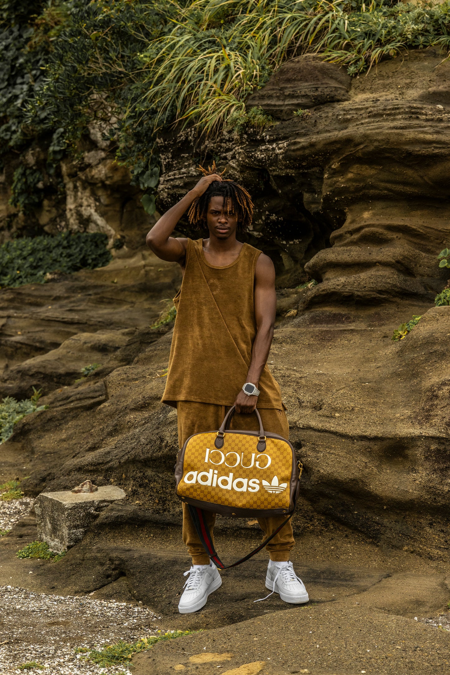 CIRCLE LOGO PILE TANK TOP