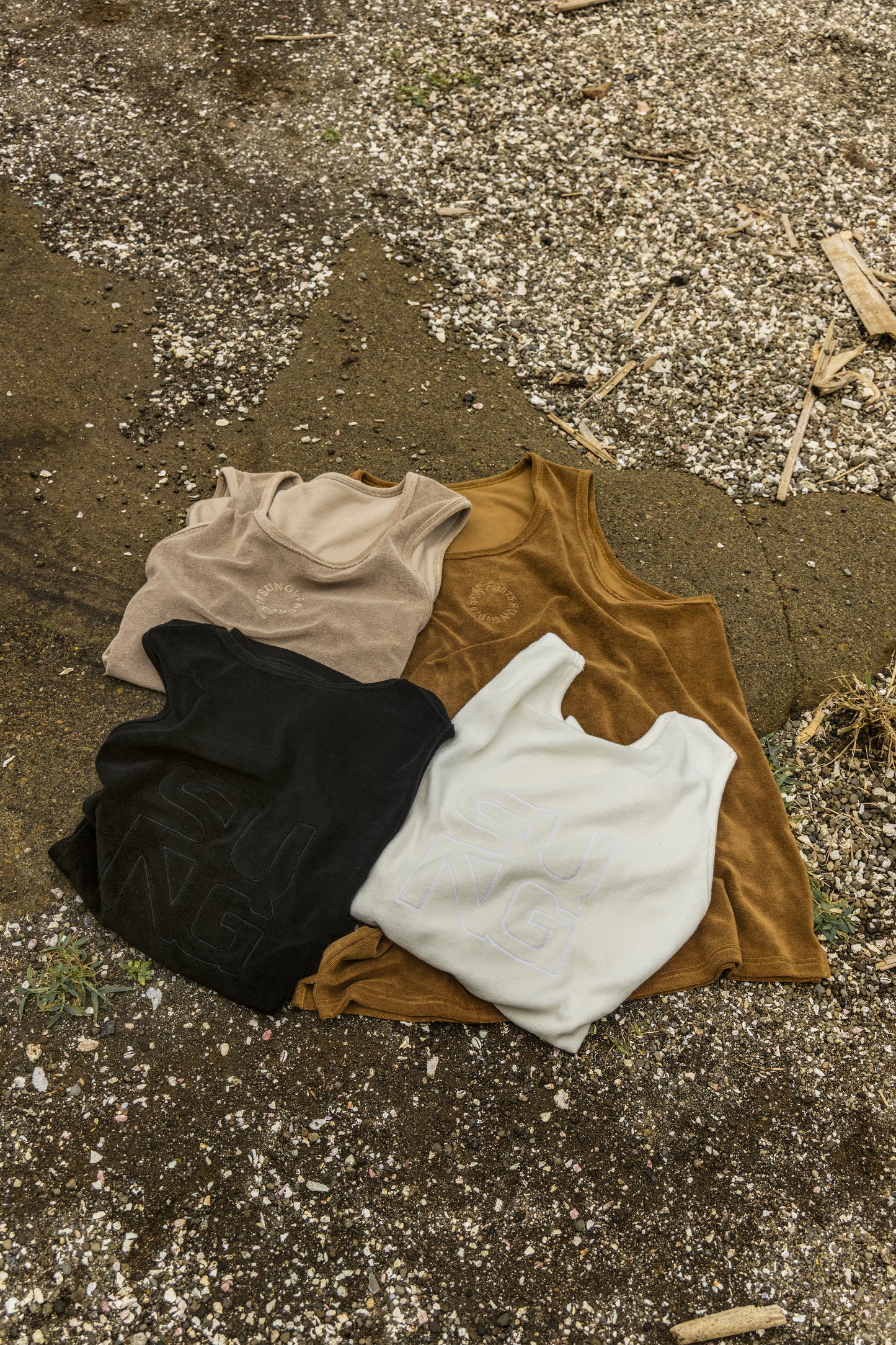 CIRCLE LOGO PILE TANK TOP