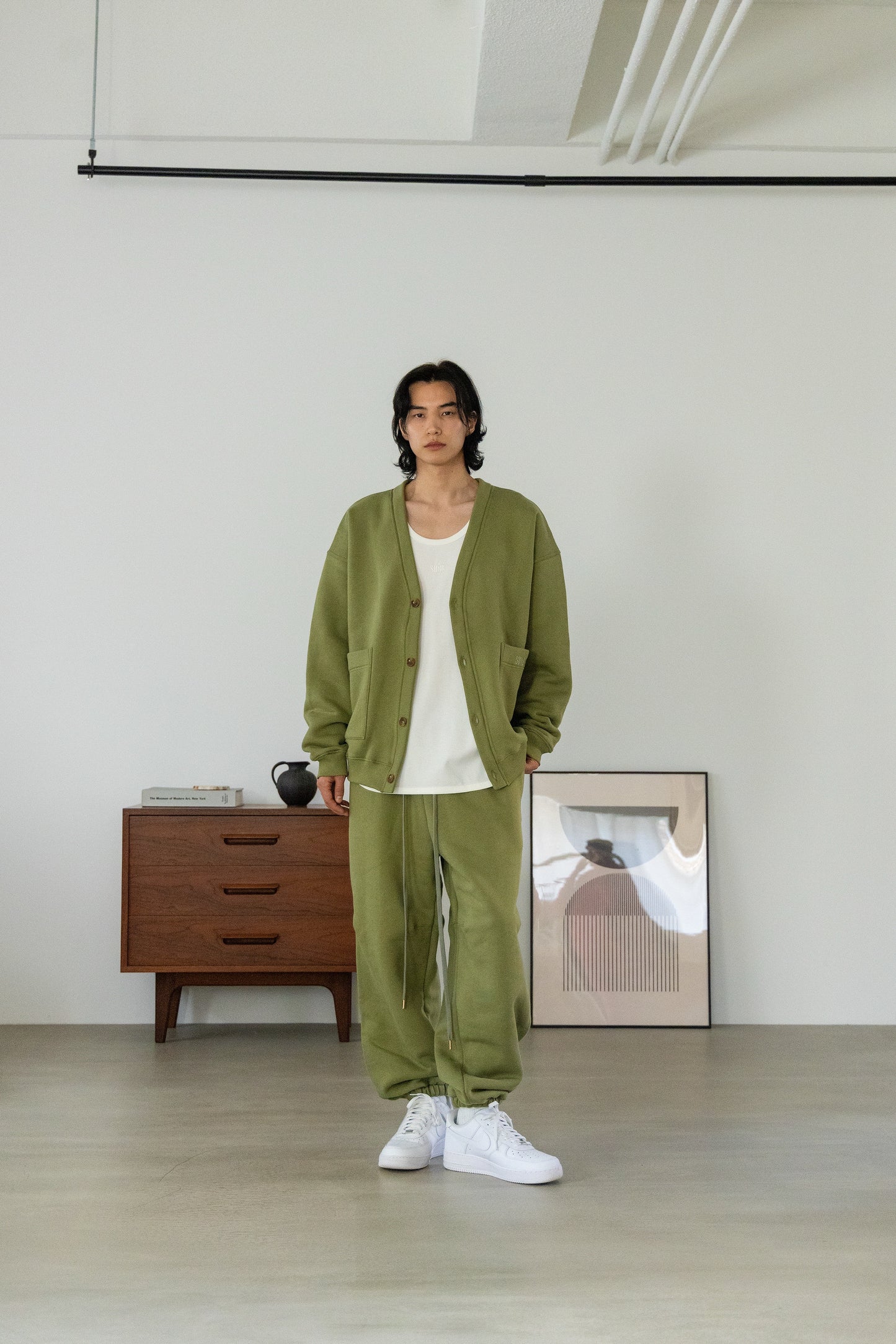 BRUSHED SWEAT CARDIGAN