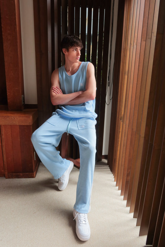 PANEL SIDE LINE WAFFLE PANTS