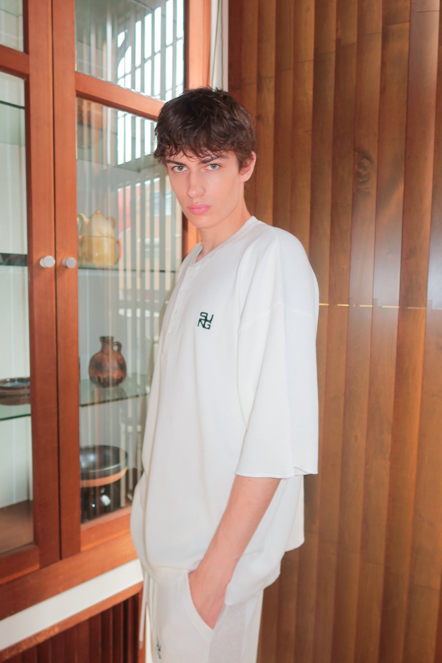 WAFFLE HENLEY TEE