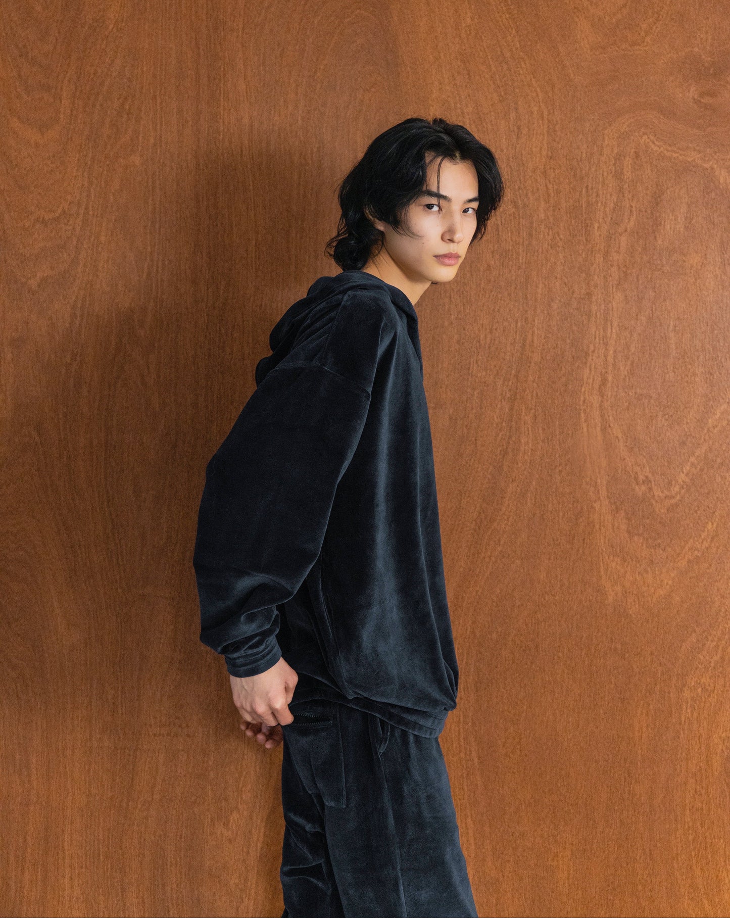 TERRY NOTCHED HOODIE