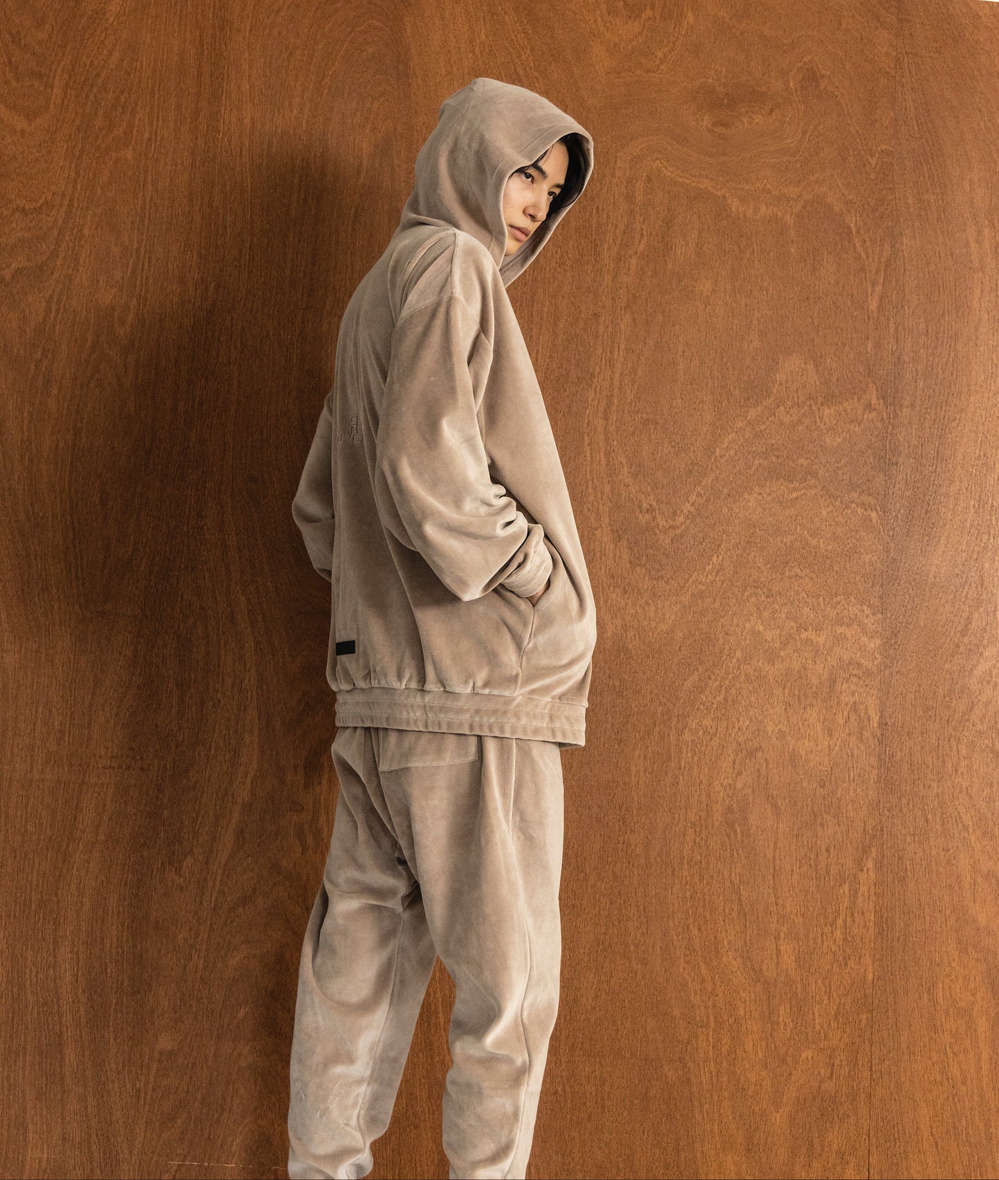 TERRY NOTCHED HOODIE