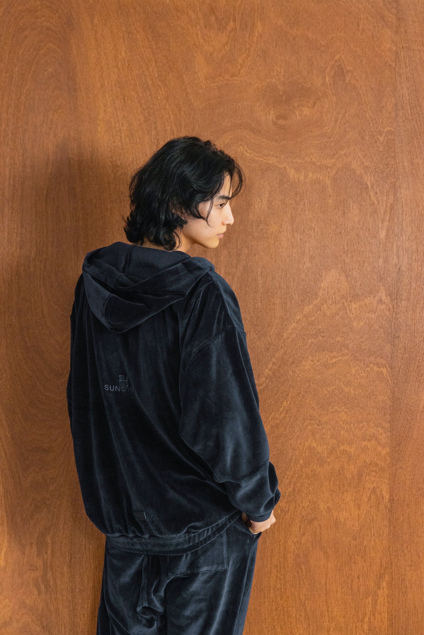 TERRY NOTCHED HOODIE