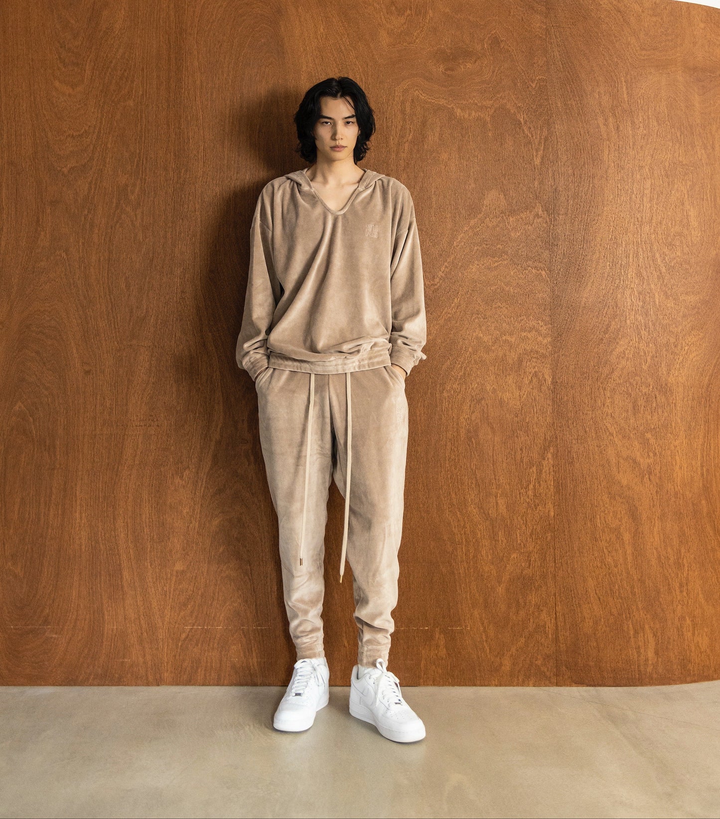 TERRY NOTCHED HOODIE