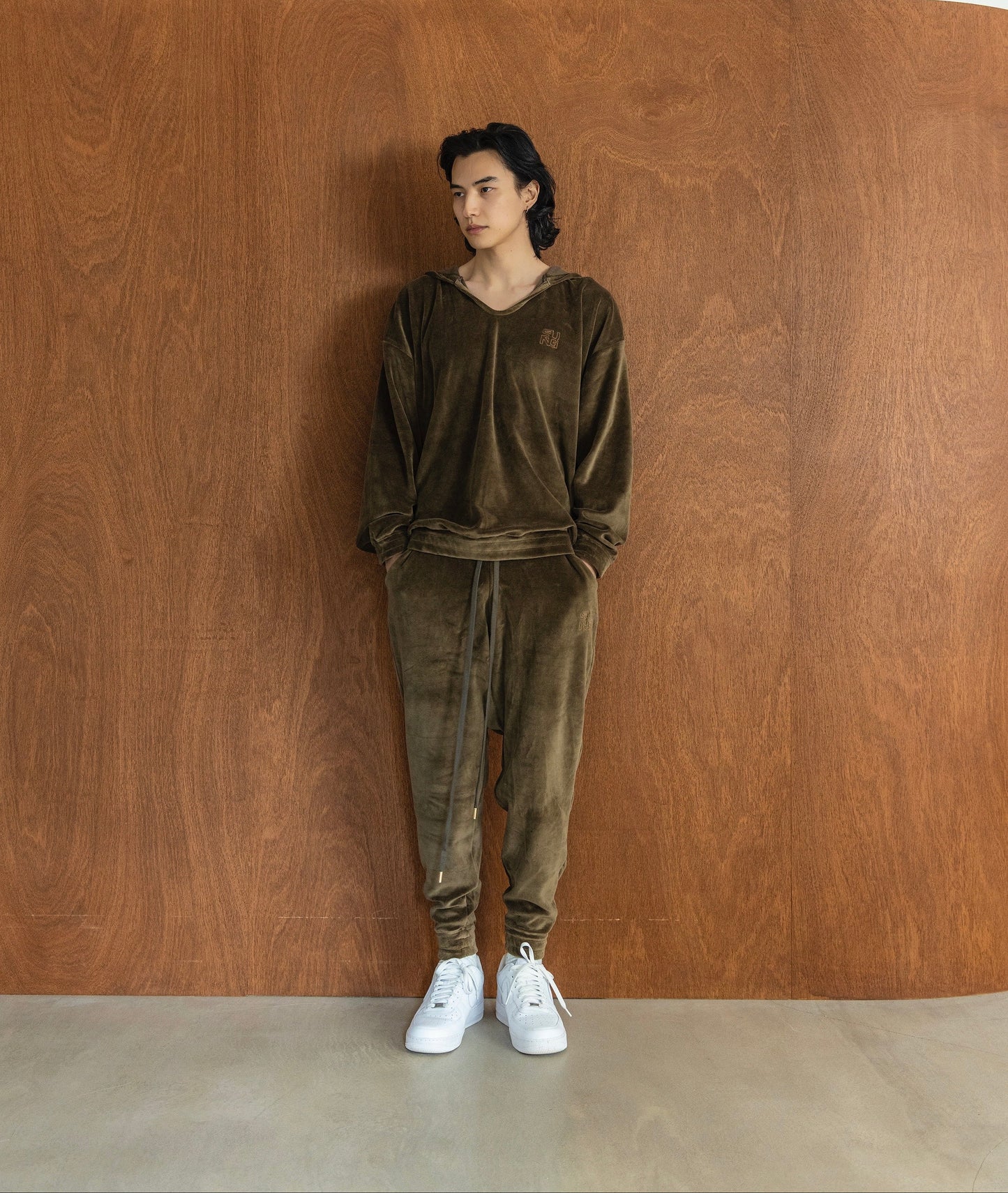 TERRY TAPERED PANTS