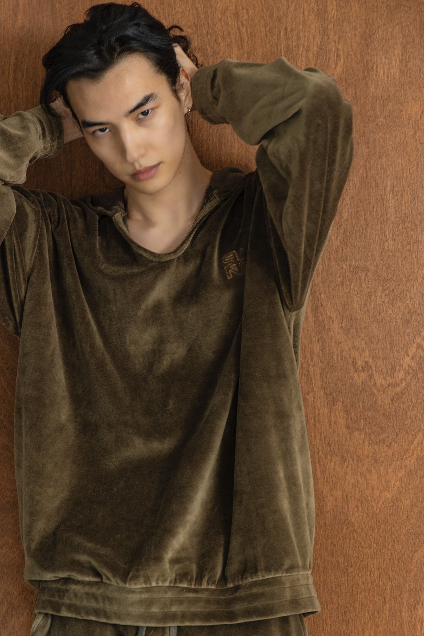 TERRY NOTCHED HOODIE