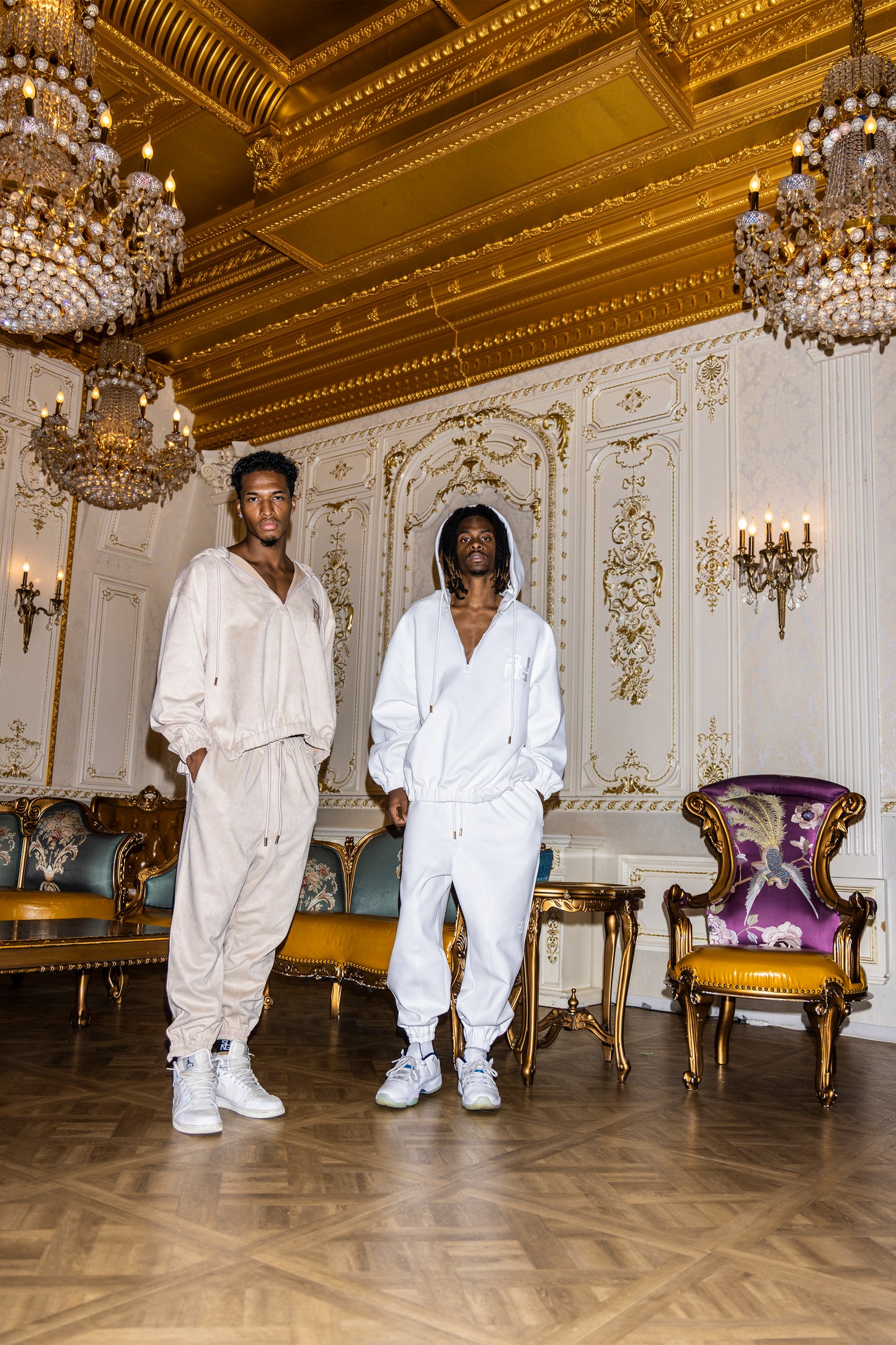 HALF ZIP FAUX SUEDE LIKE HOODIE