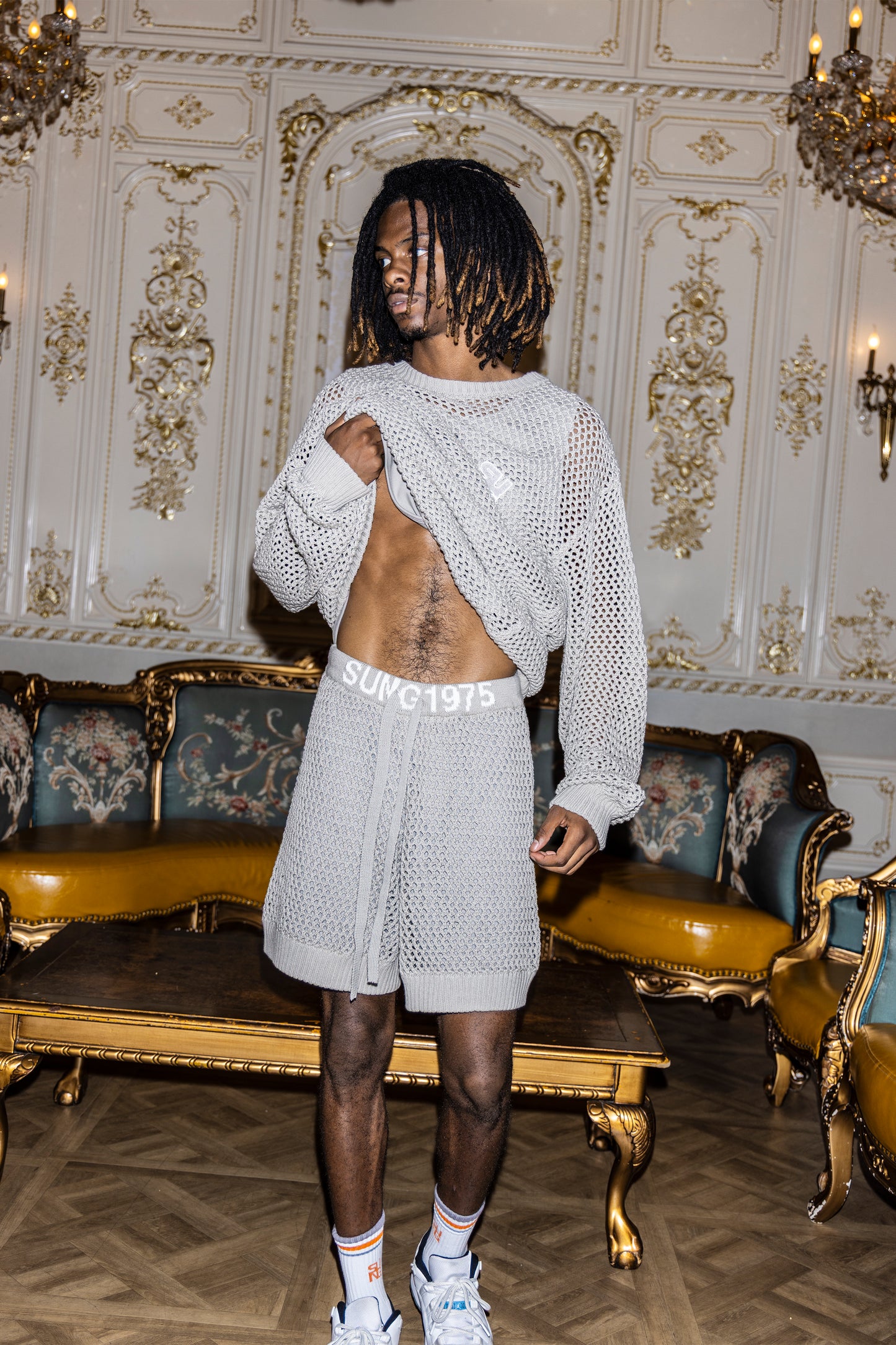 MESH KNIT LONGSLEEVE TOP