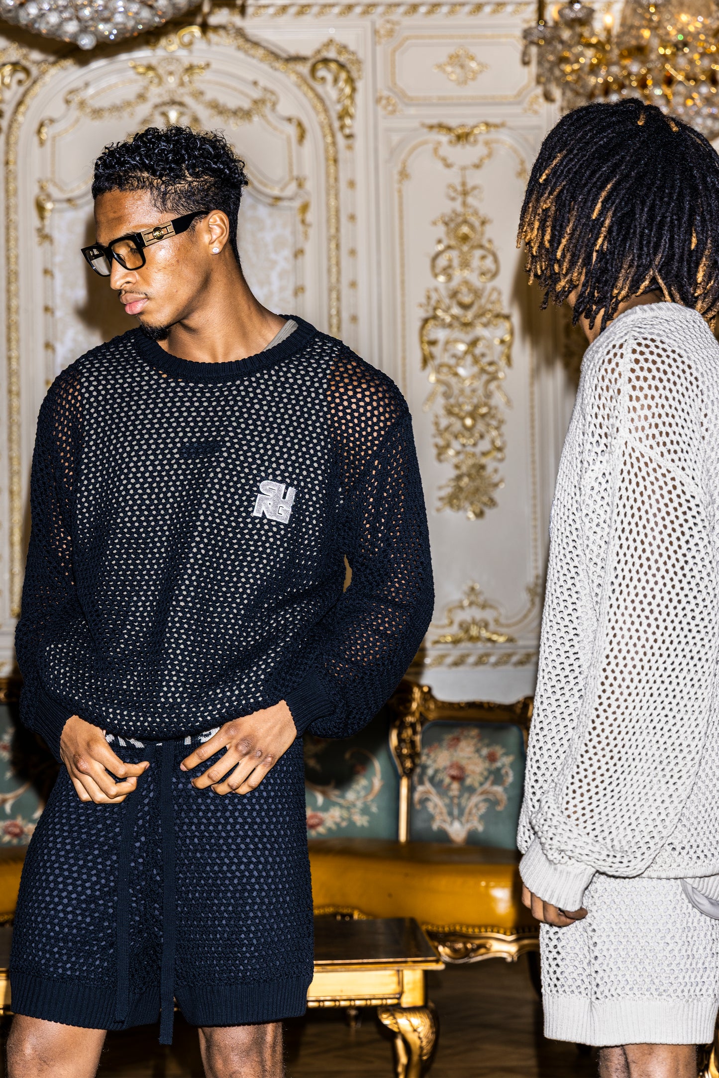 MESH KNIT LONGSLEEVE TOP