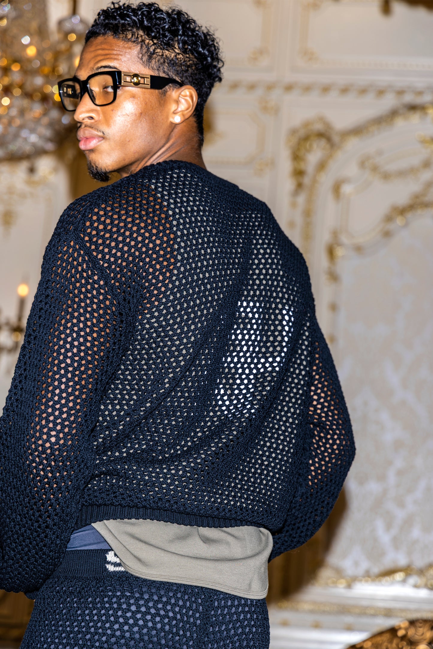 MESH KNIT LONGSLEEVE TOP
