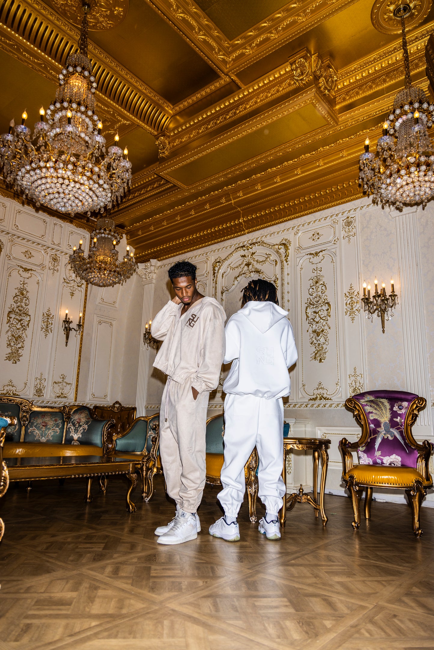 HALF ZIP FAUX SUEDE LIKE HOODIE