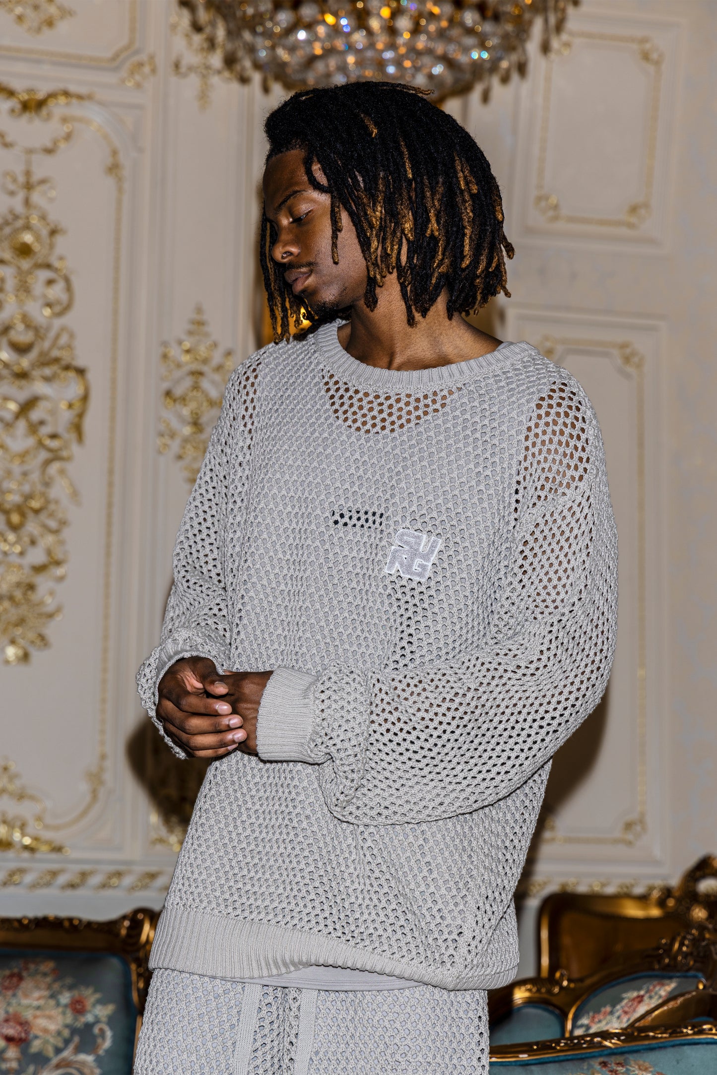MESH KNIT LONGSLEEVE TOP
