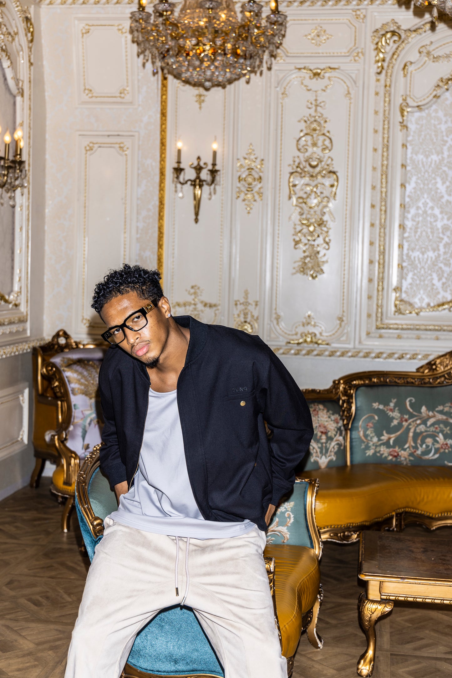 SUIT LIKE FABRIC FLIGHT JACKET