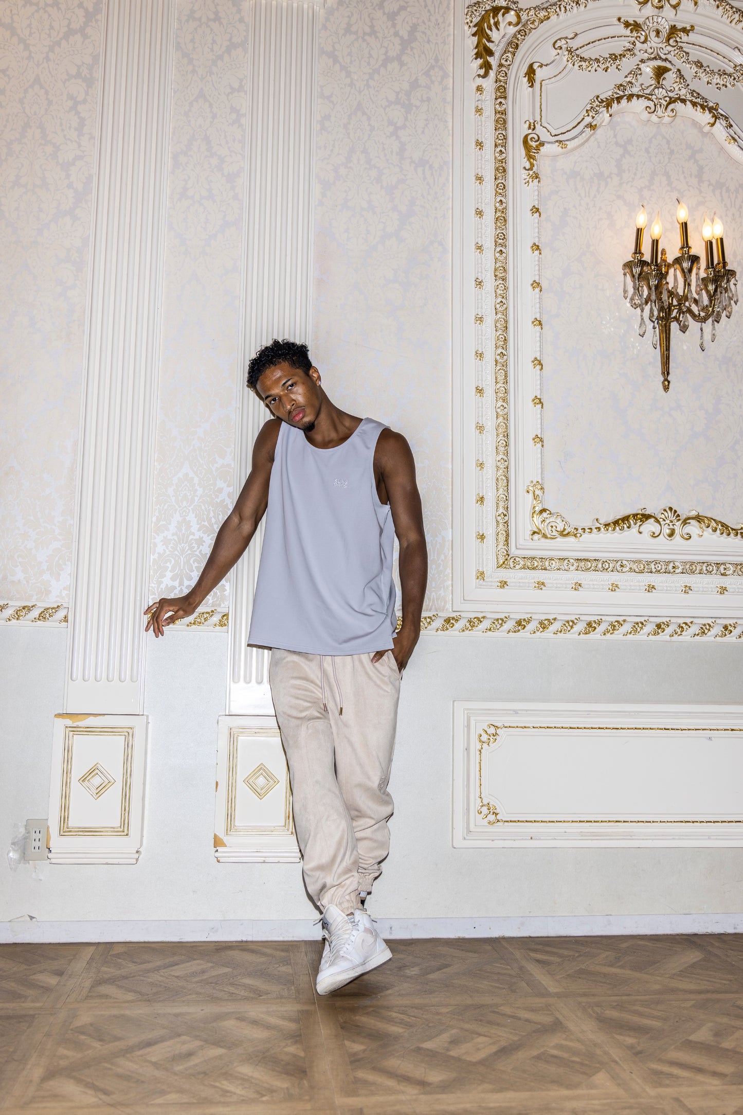 FAUX SUEDE LIKE ZIP HEM PANTS