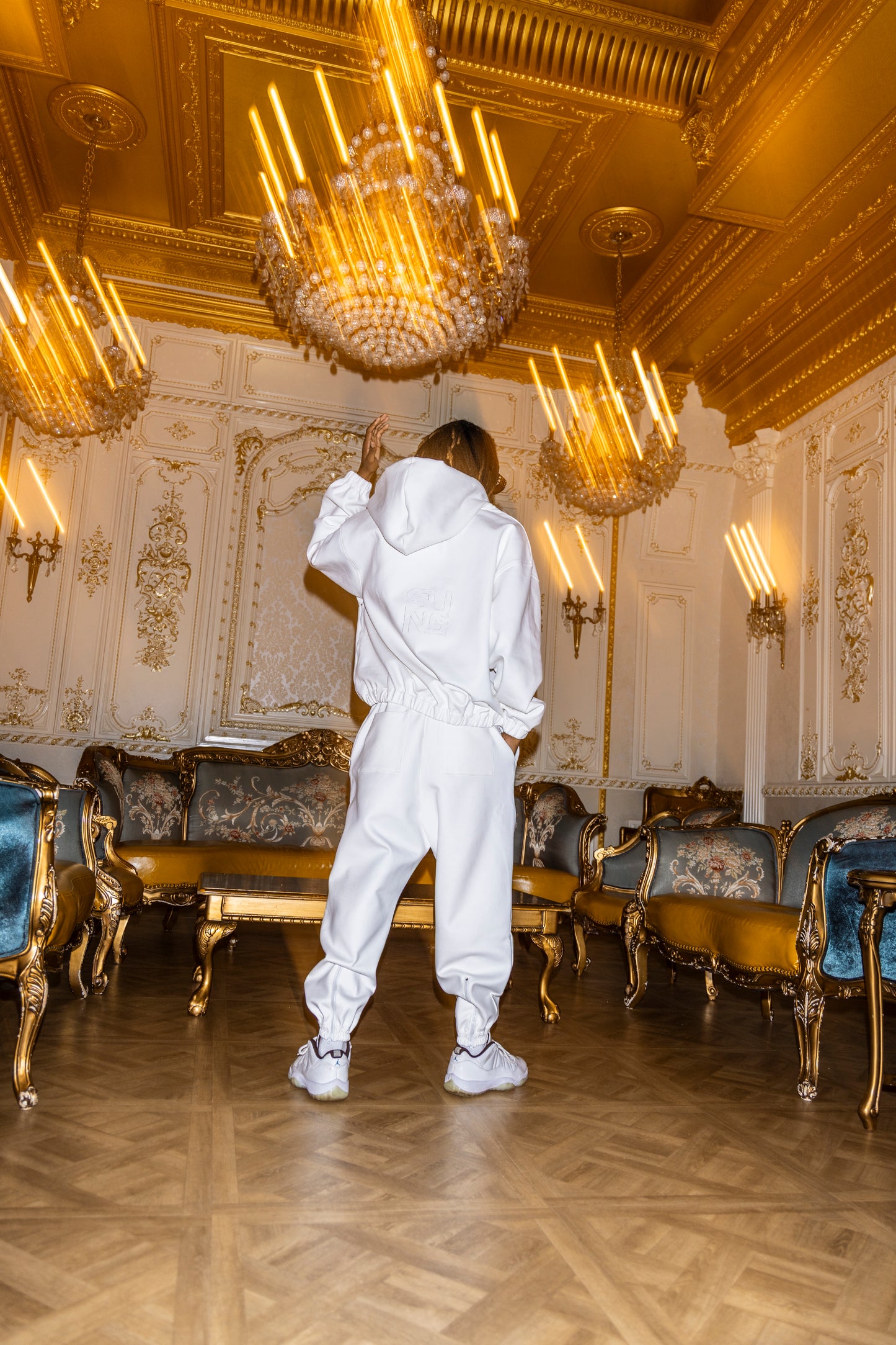 FAUX SUEDE LIKE ZIP HEM PANTS