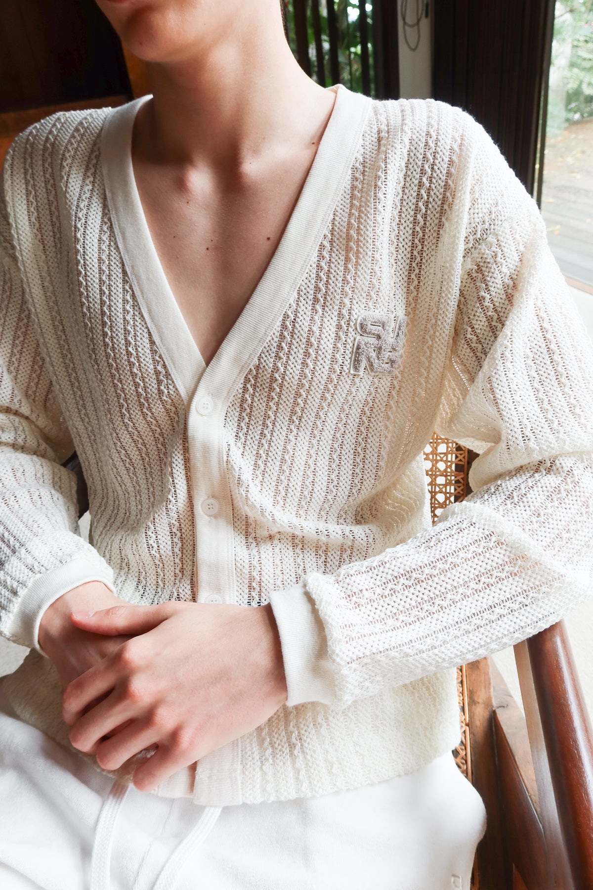 OPENWORK MESH CARDIGAN