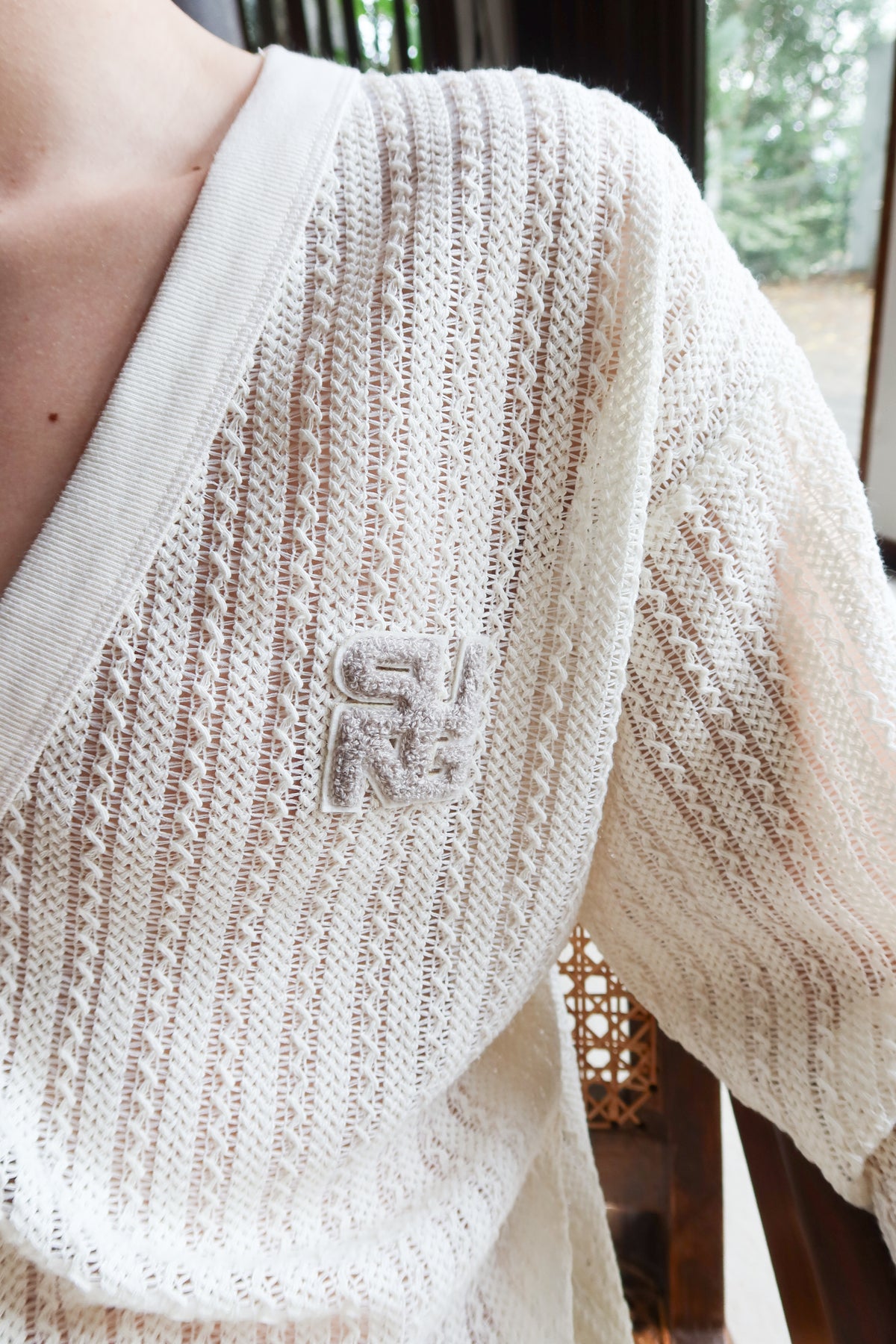 OPENWORK MESH CARDIGAN