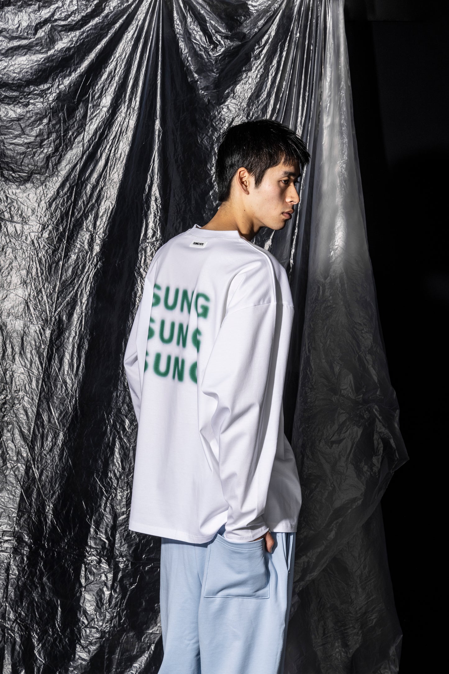 SPRAY LIKE LOGO LONG T SHIRT