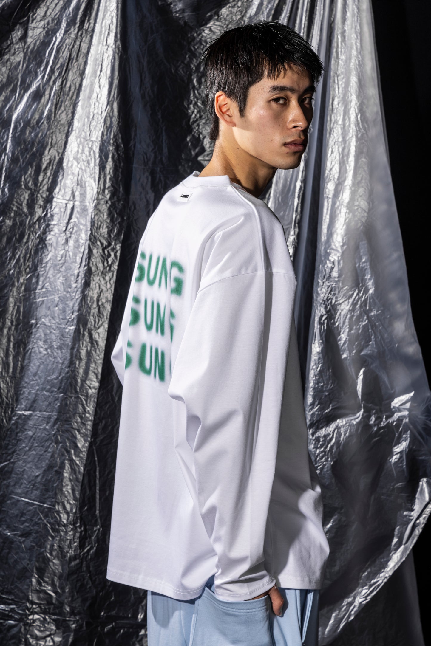 SPRAY LIKE LOGO LONG T SHIRT