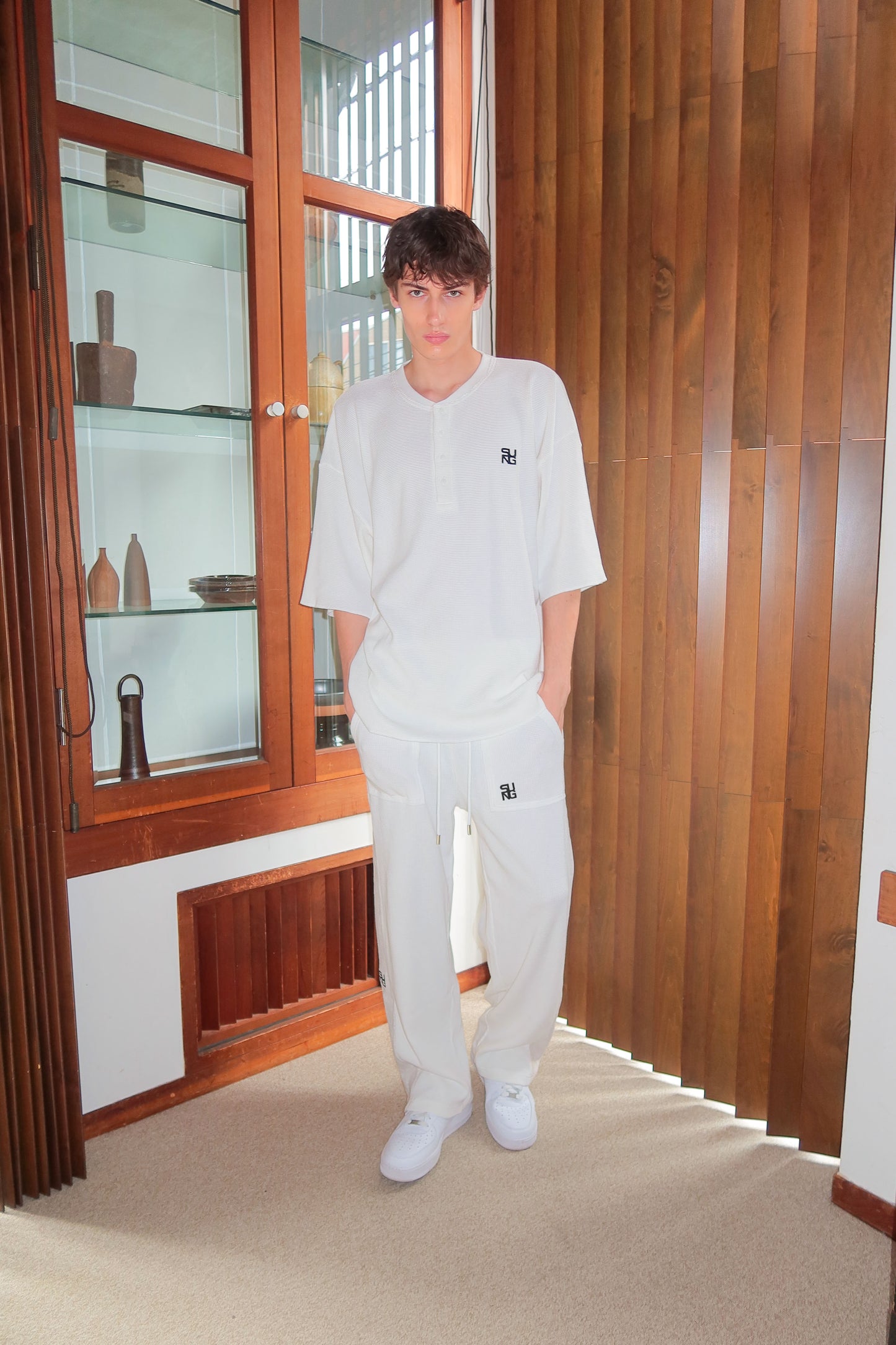PANEL SIDE LINE WAFFLE PANTS