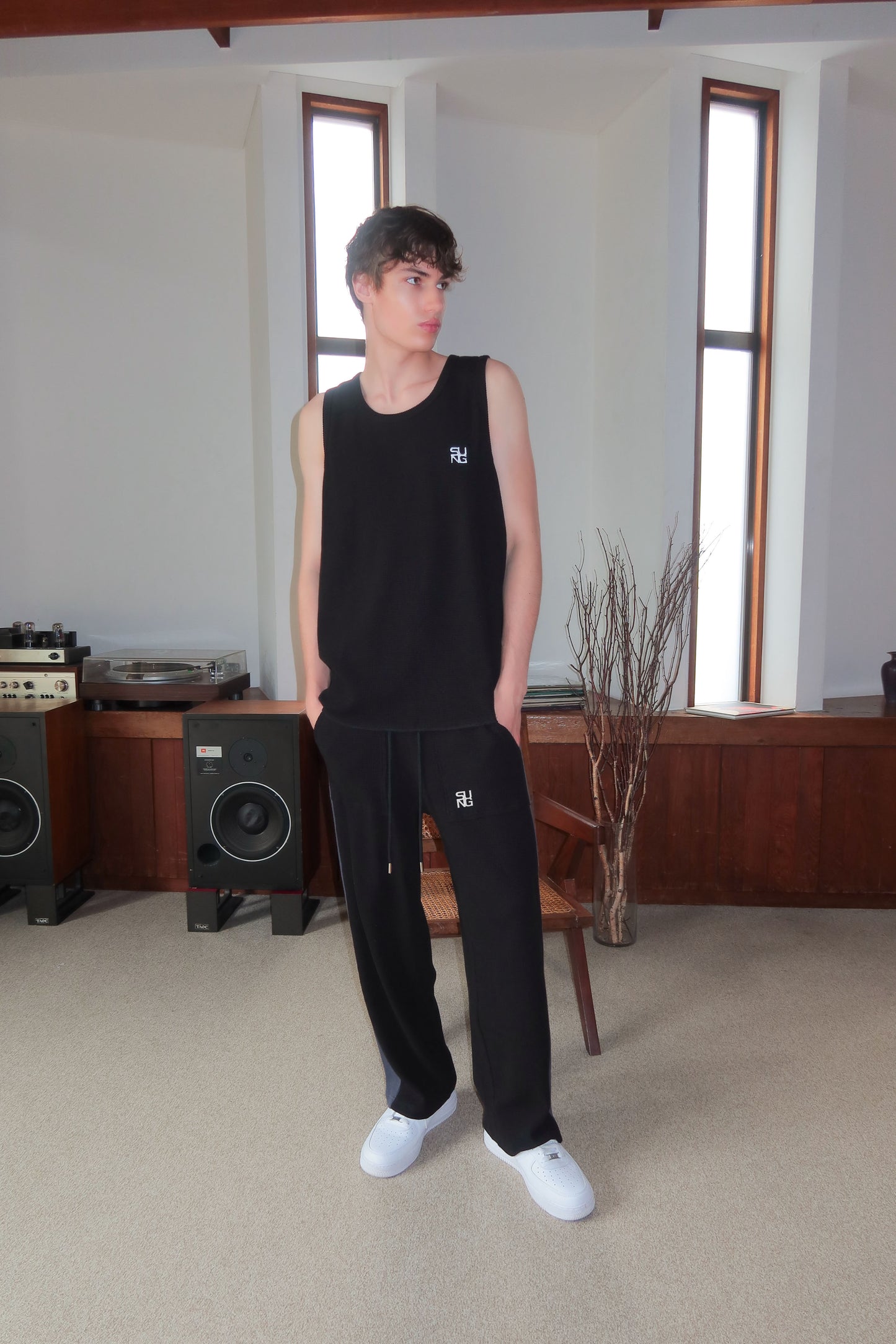 PANEL SIDE LINE WAFFLE PANTS