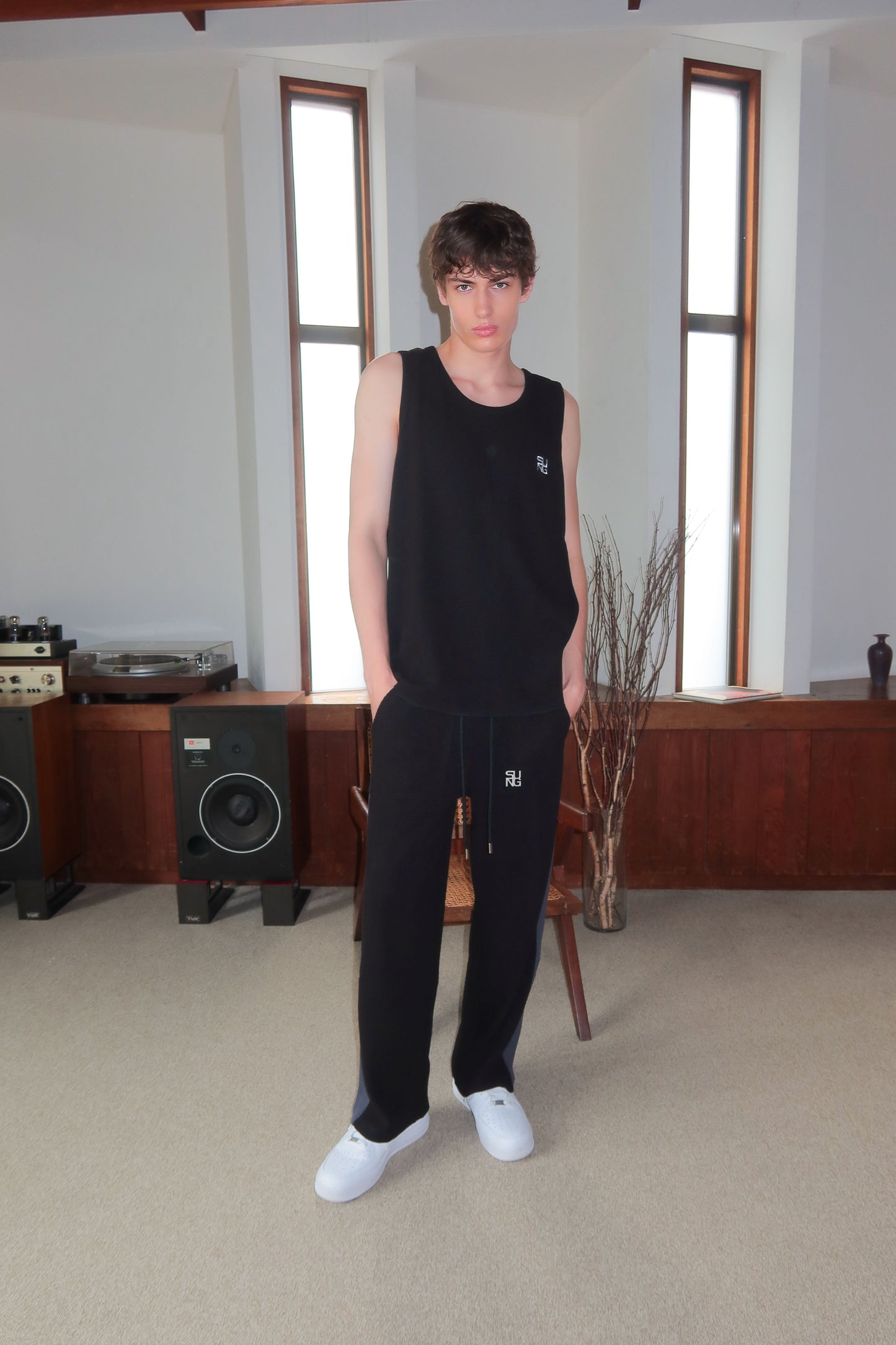 PANEL SIDE LINE WAFFLE PANTS