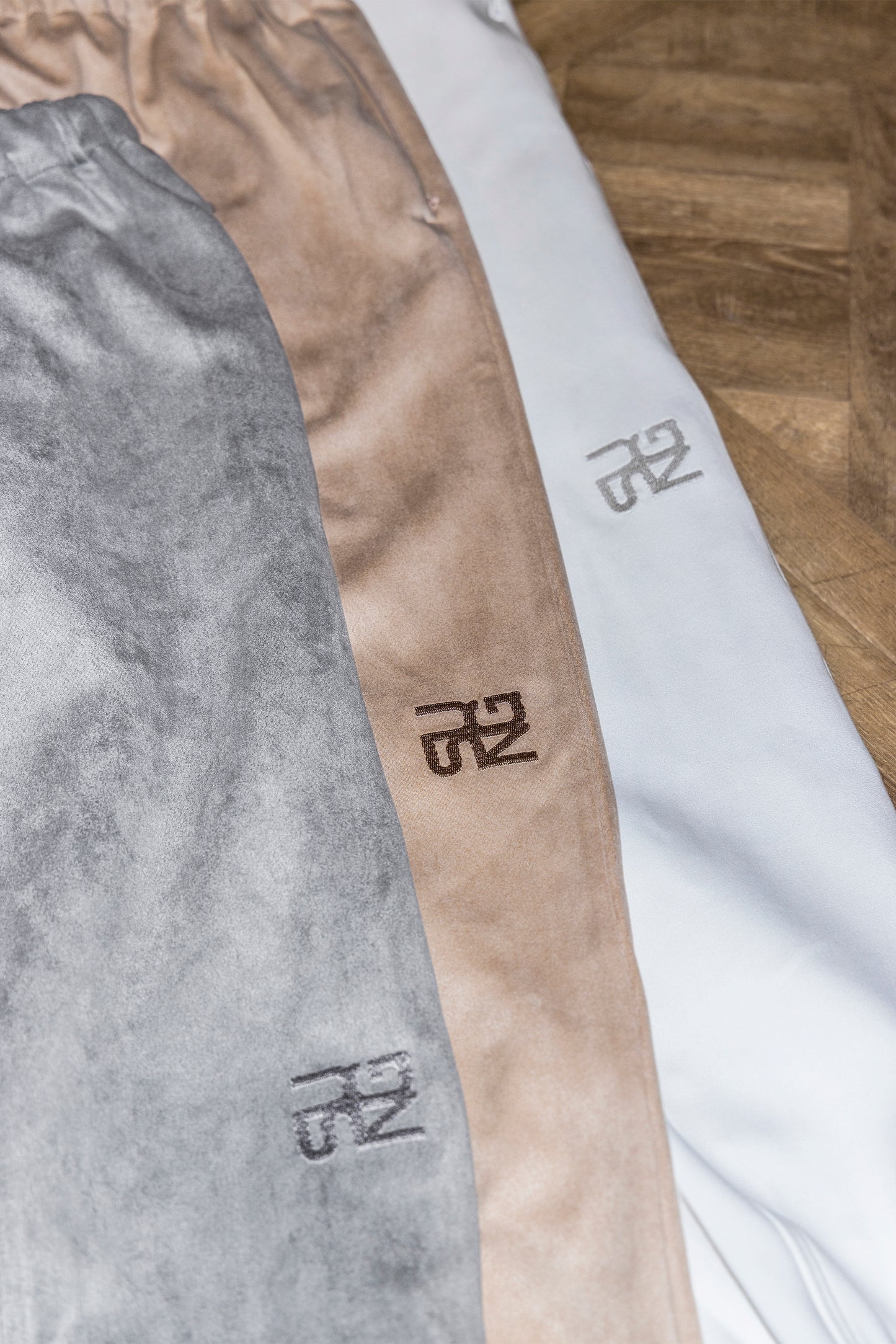 FAUX SUEDE LIKE ZIP HEM PANTS