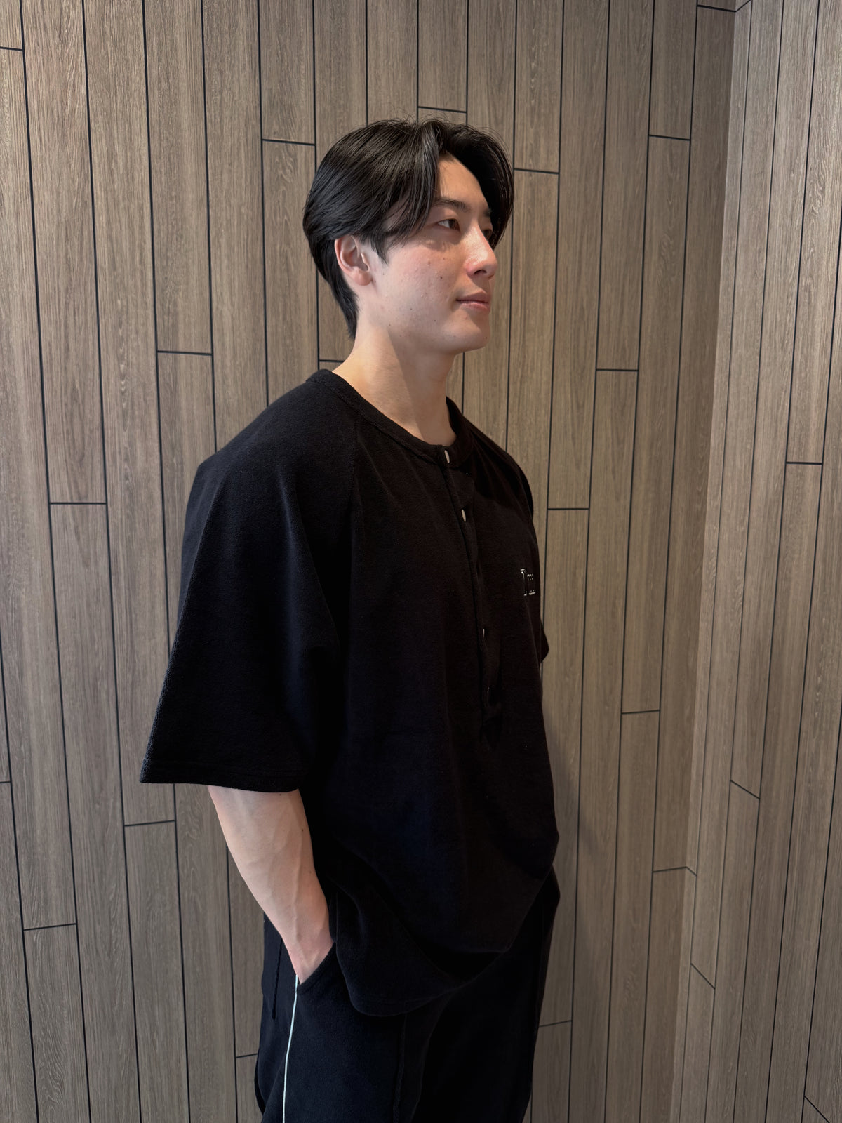 I'M LOGO PILE HENLEY TEE