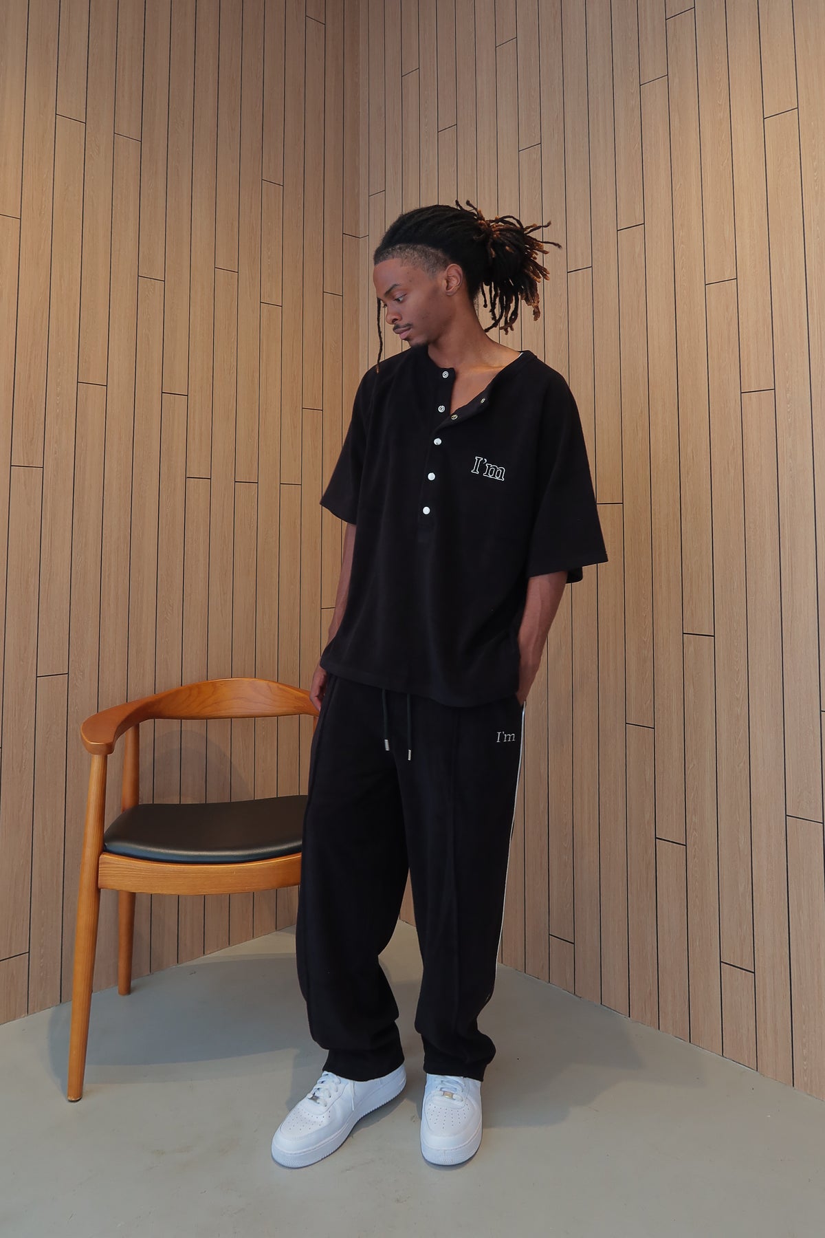 I'M LOGO PILE HENLEY TEE