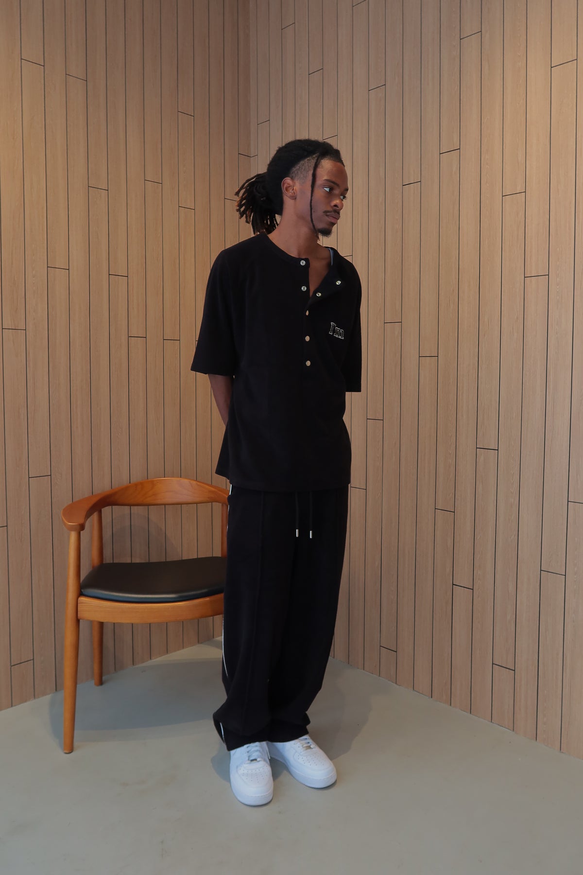 I'M LOGO PILE HENLEY TEE