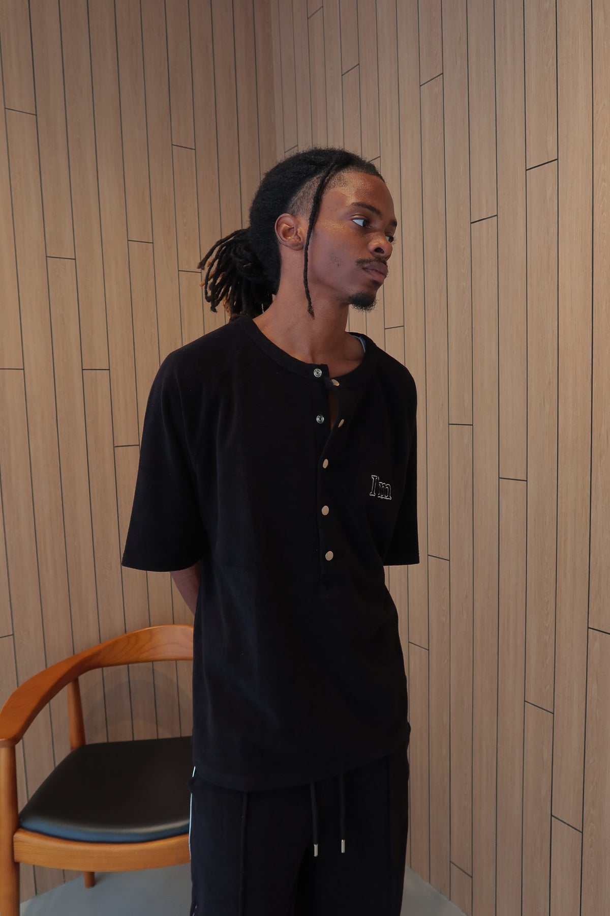 I'M LOGO PILE HENLEY TEE