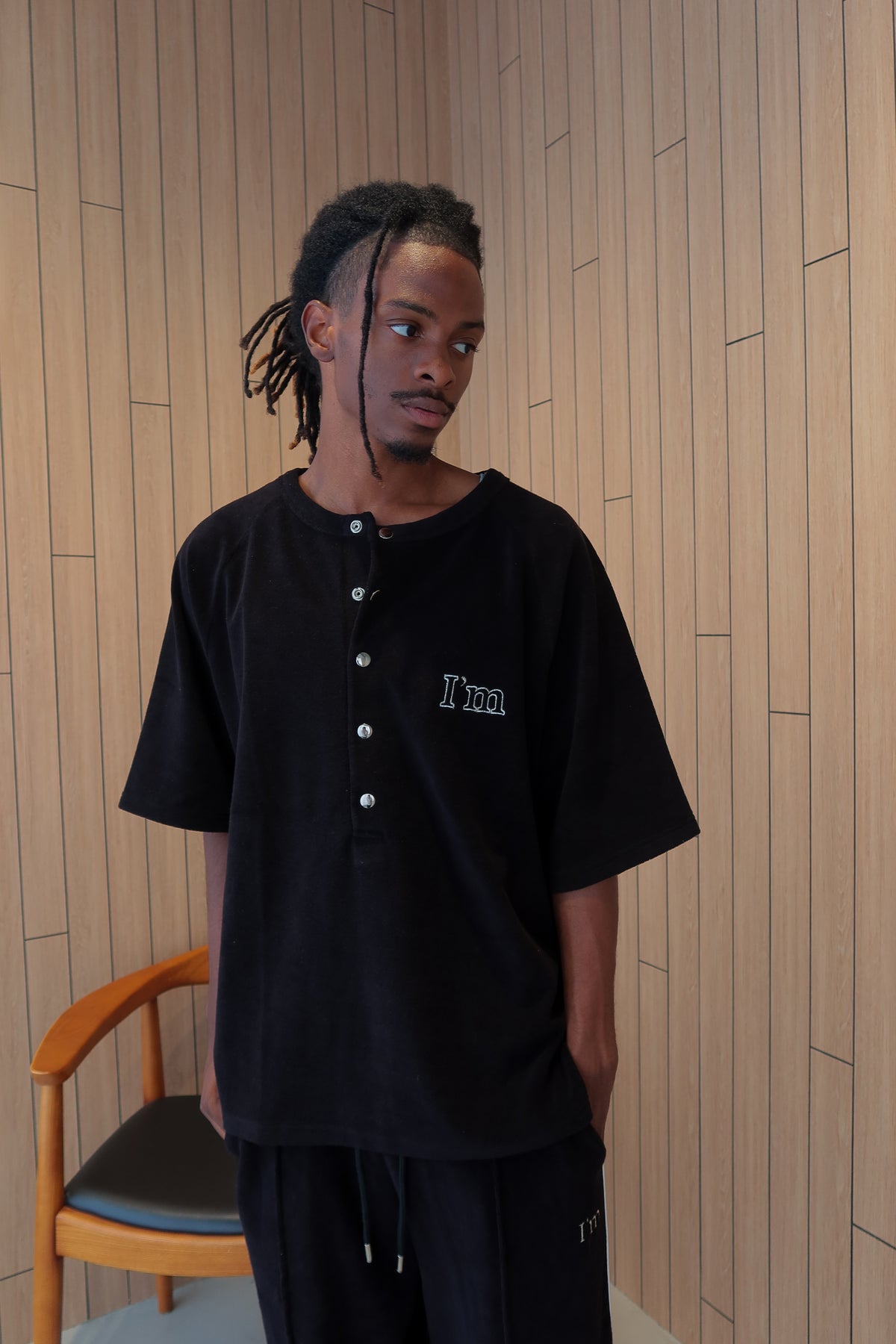 I'M LOGO PILE HENLEY TEE