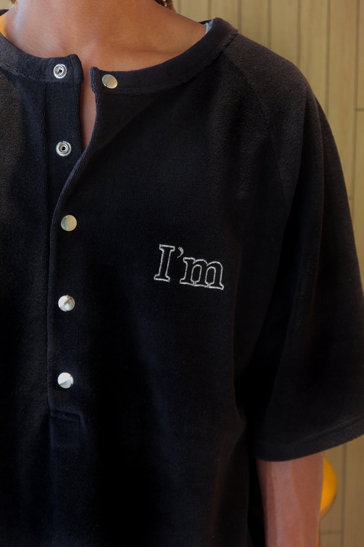 I'M LOGO PILE HENLEY TEE