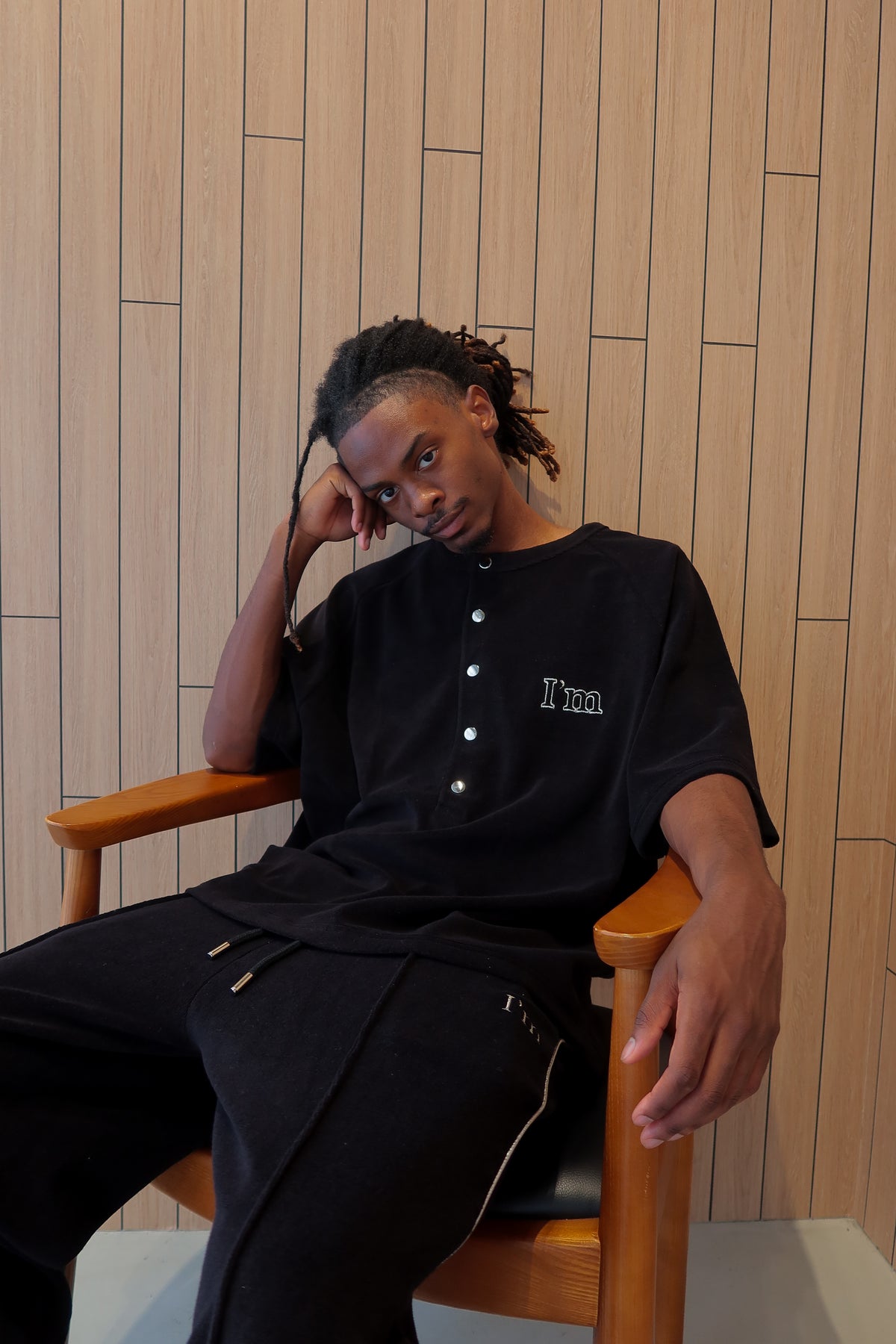 I'M LOGO PILE HENLEY TEE