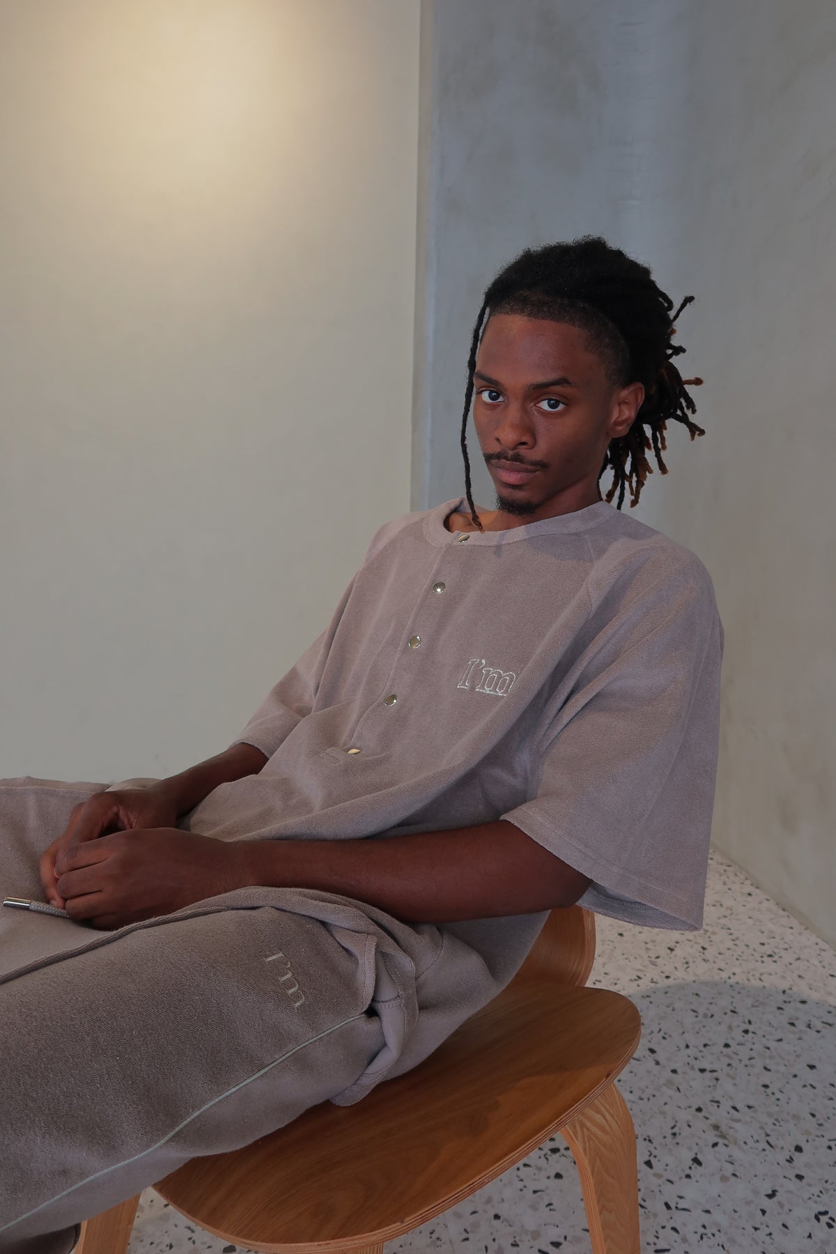 I'M LOGO PILE HENLEY TEE