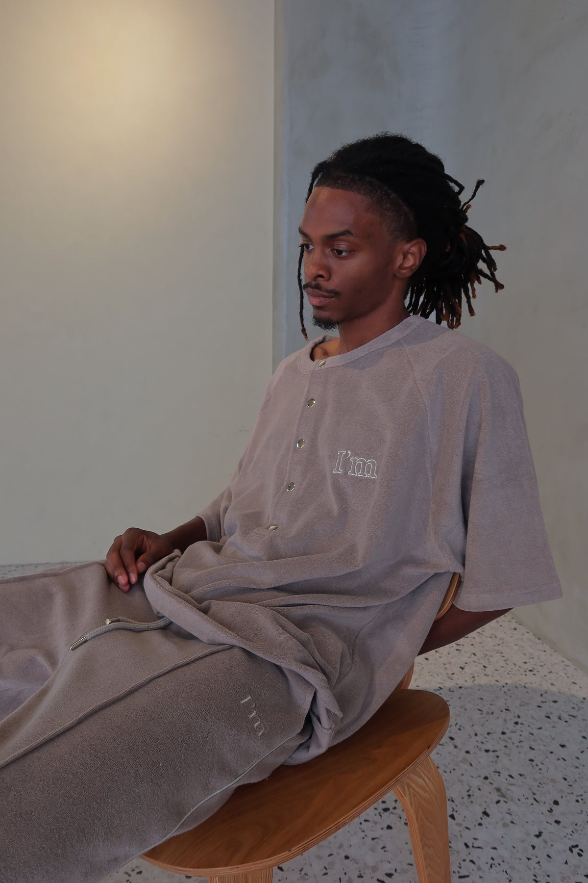 I'M LOGO PILE HENLEY TEE